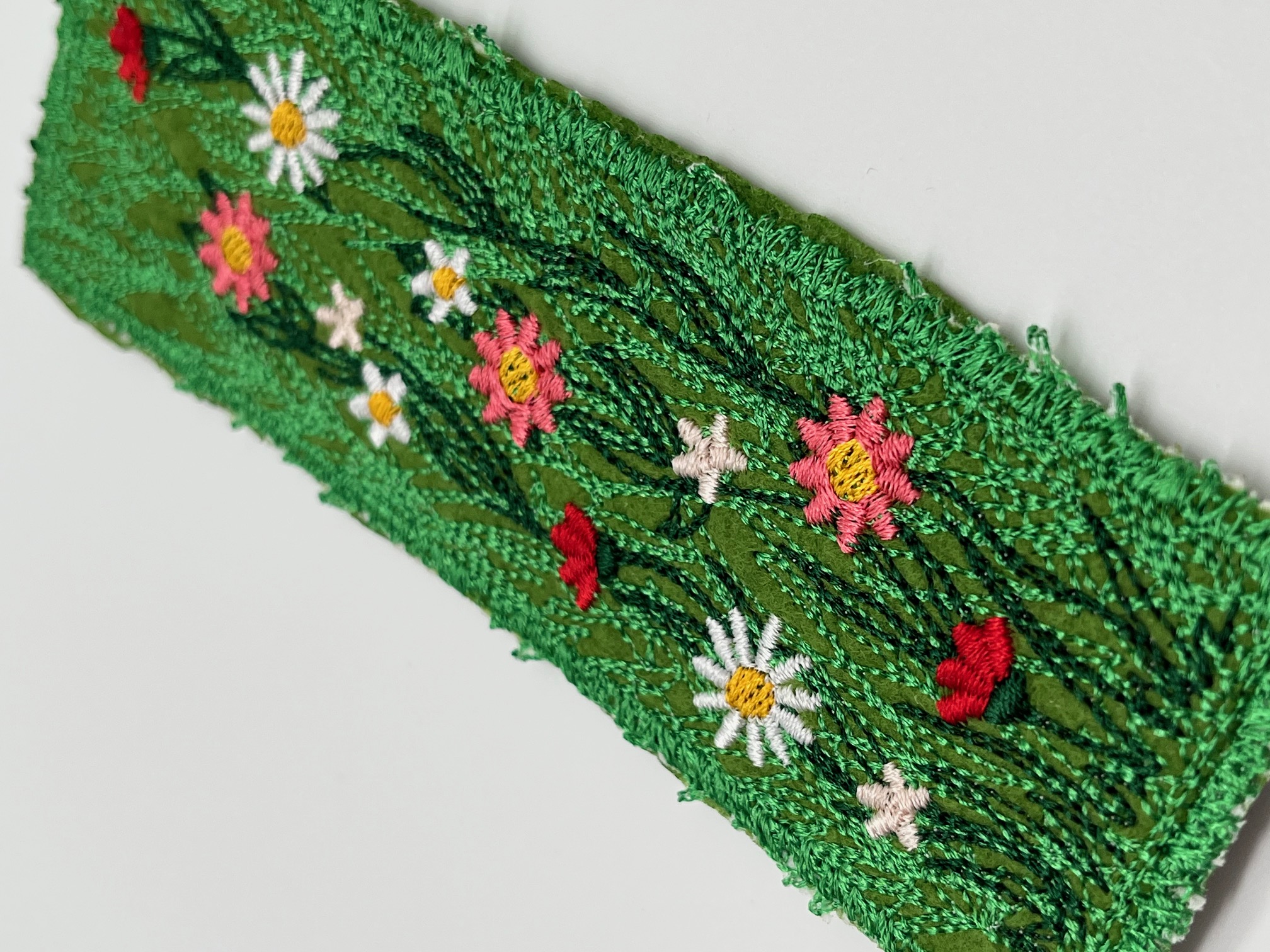 Geborduurde Boekenlegger Gras