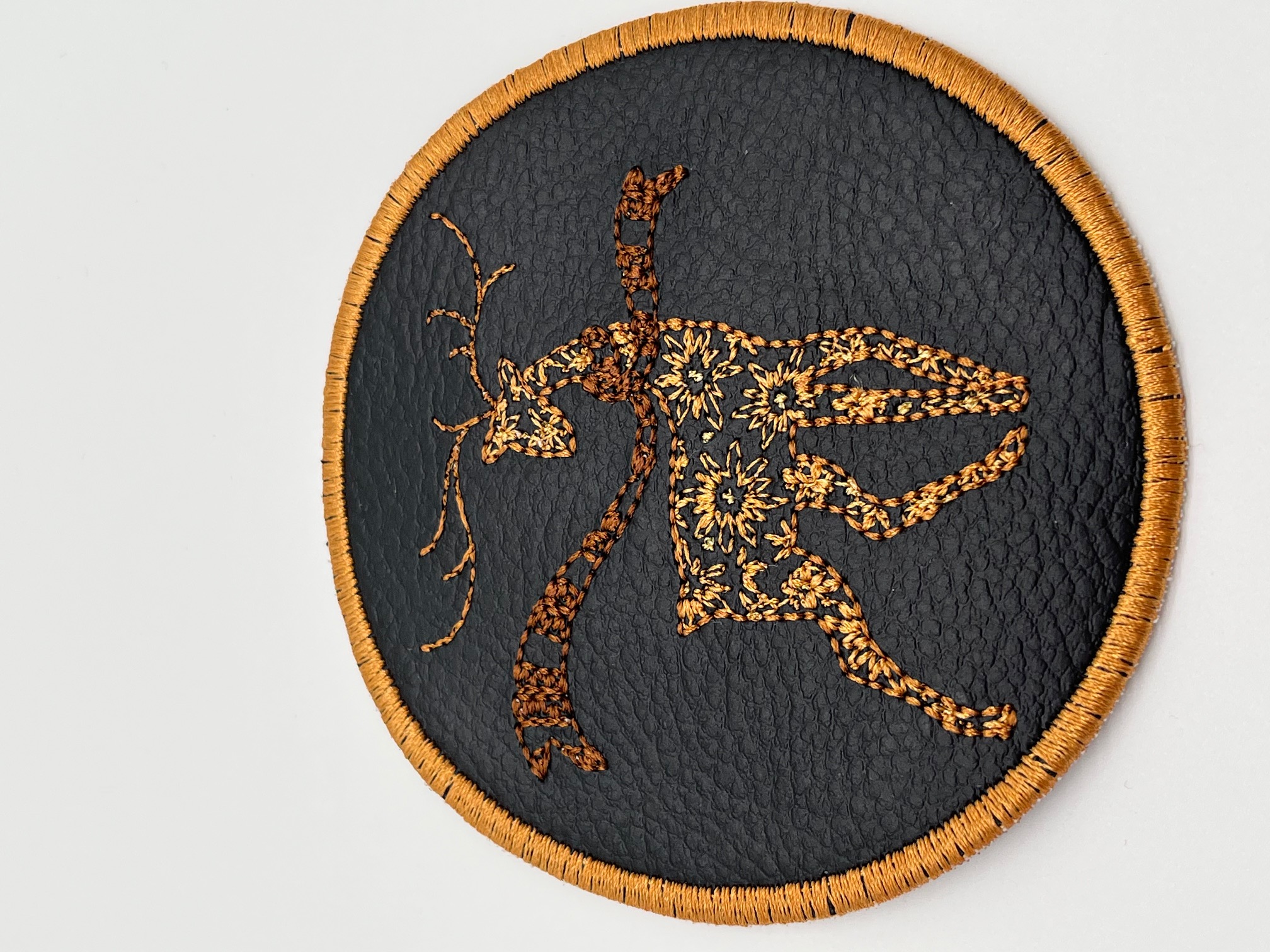 Geborduurde Onderzetter Hert