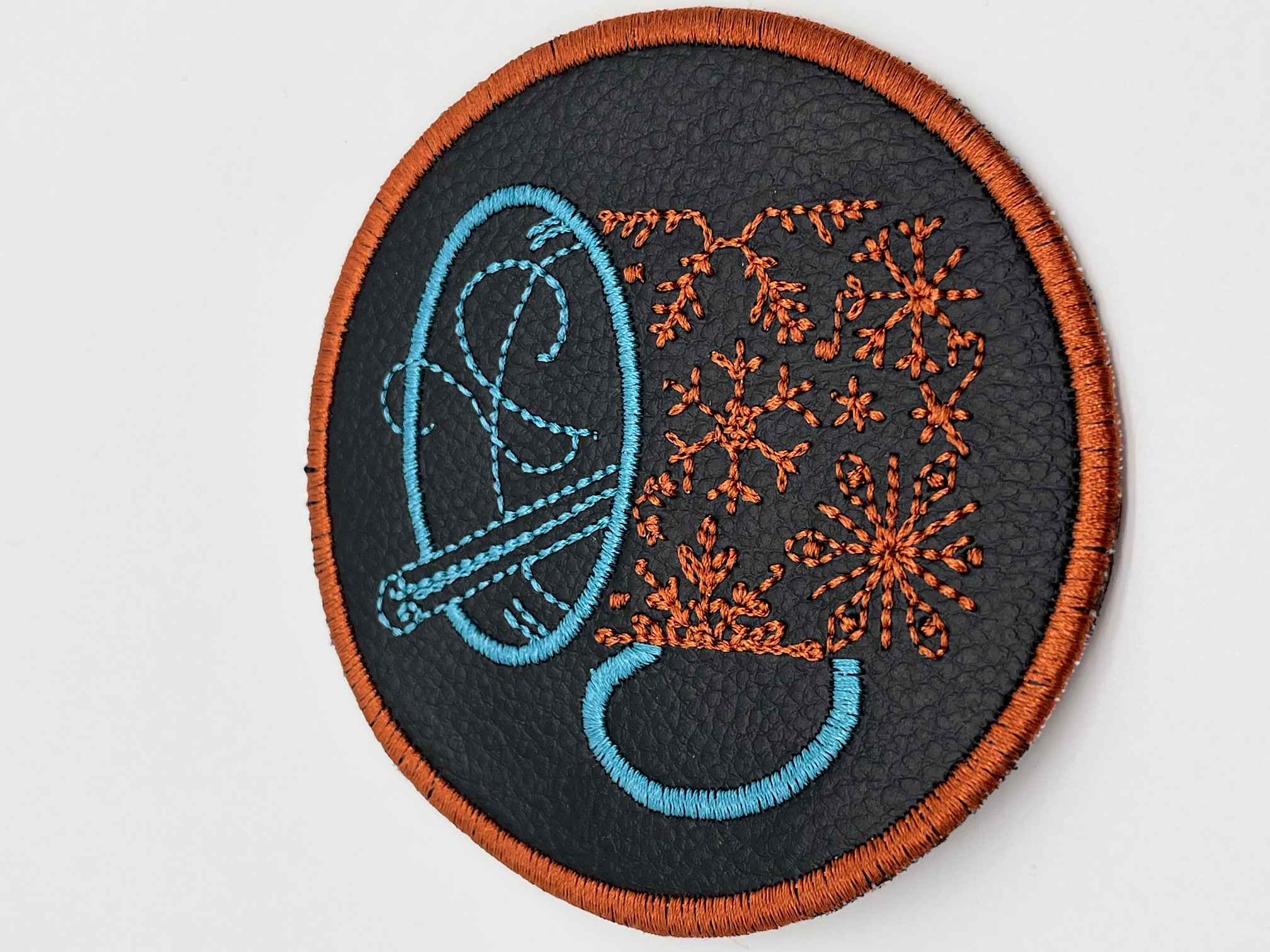 Geborduurde Onderzetter Sneeuwvlok beker