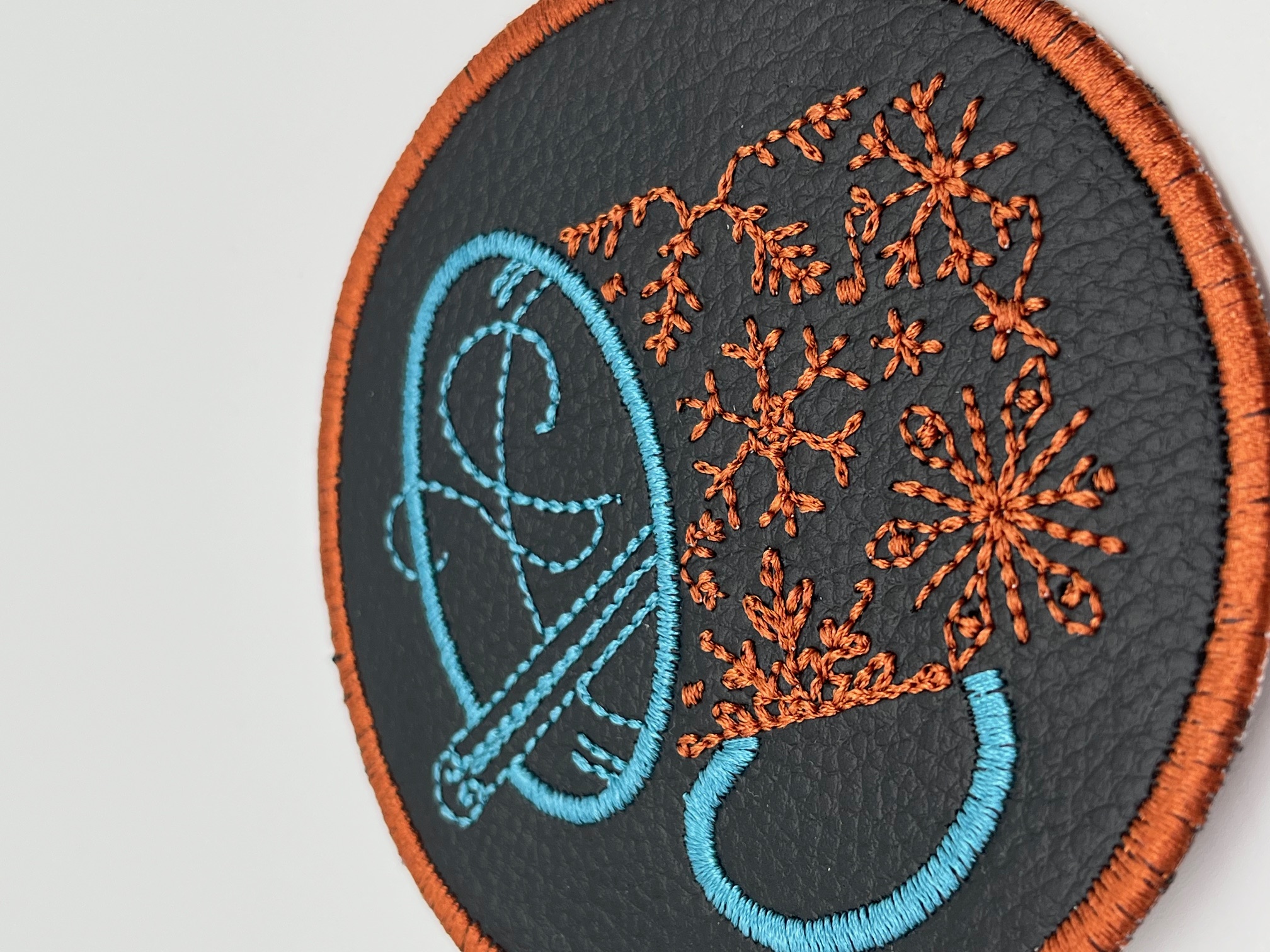 Geborduurde Onderzetter Sneeuwvlok beker