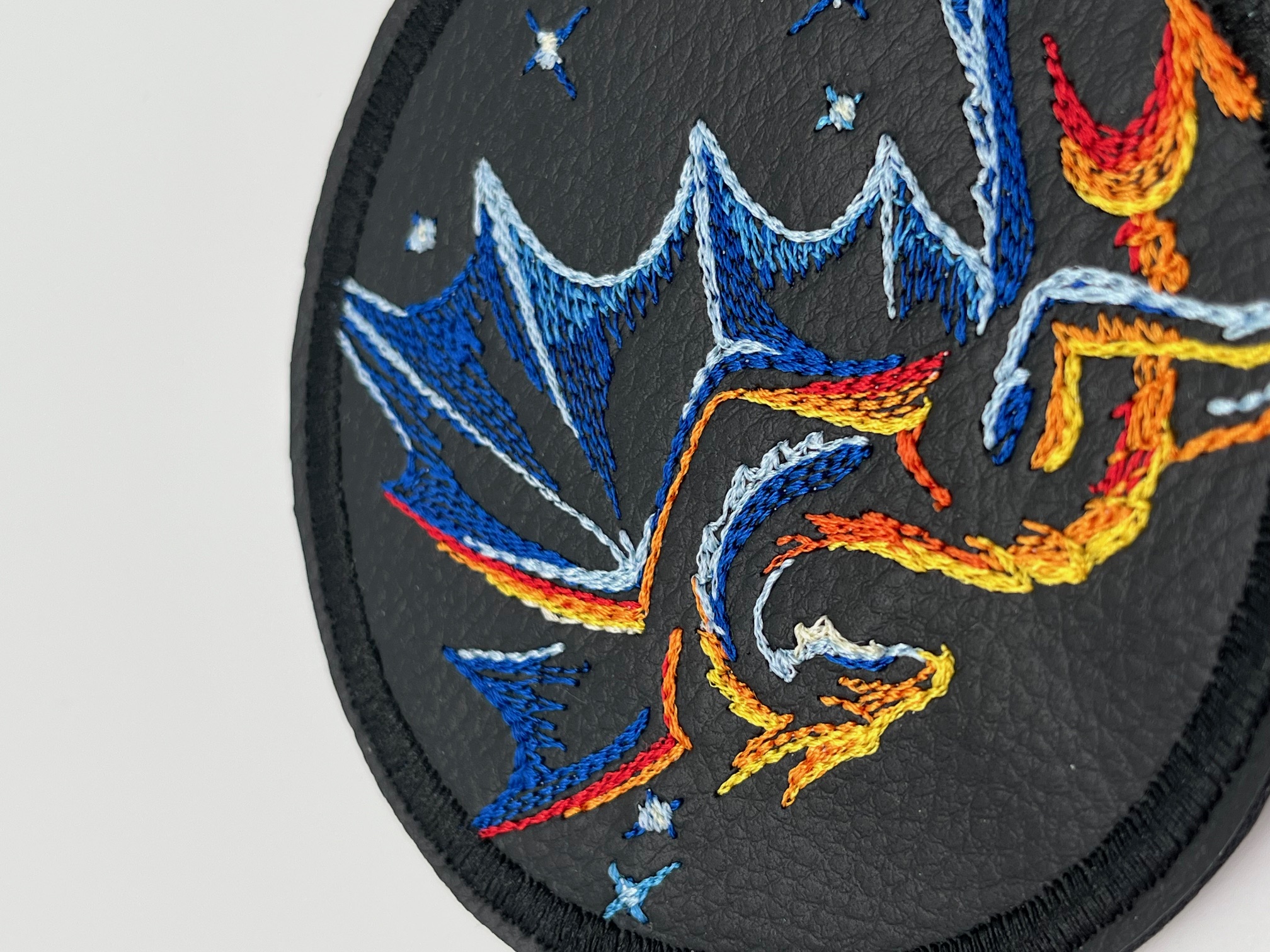 Geborduurde Onderzetter Draak Oranje