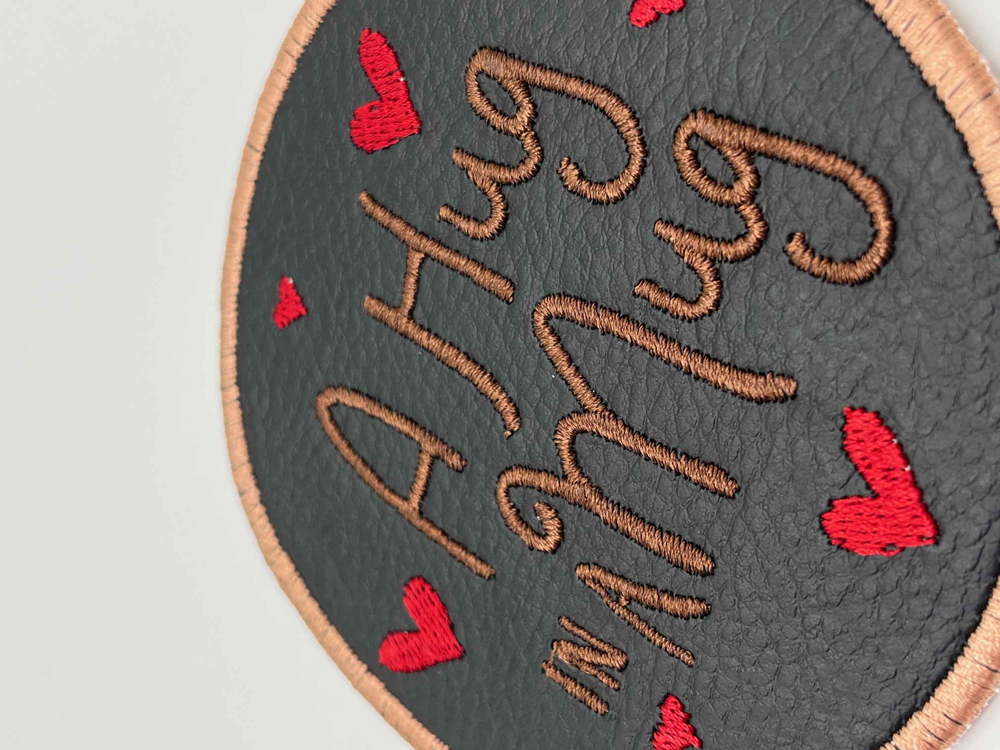 Geborduurde Onderzetter Hug in a Mug