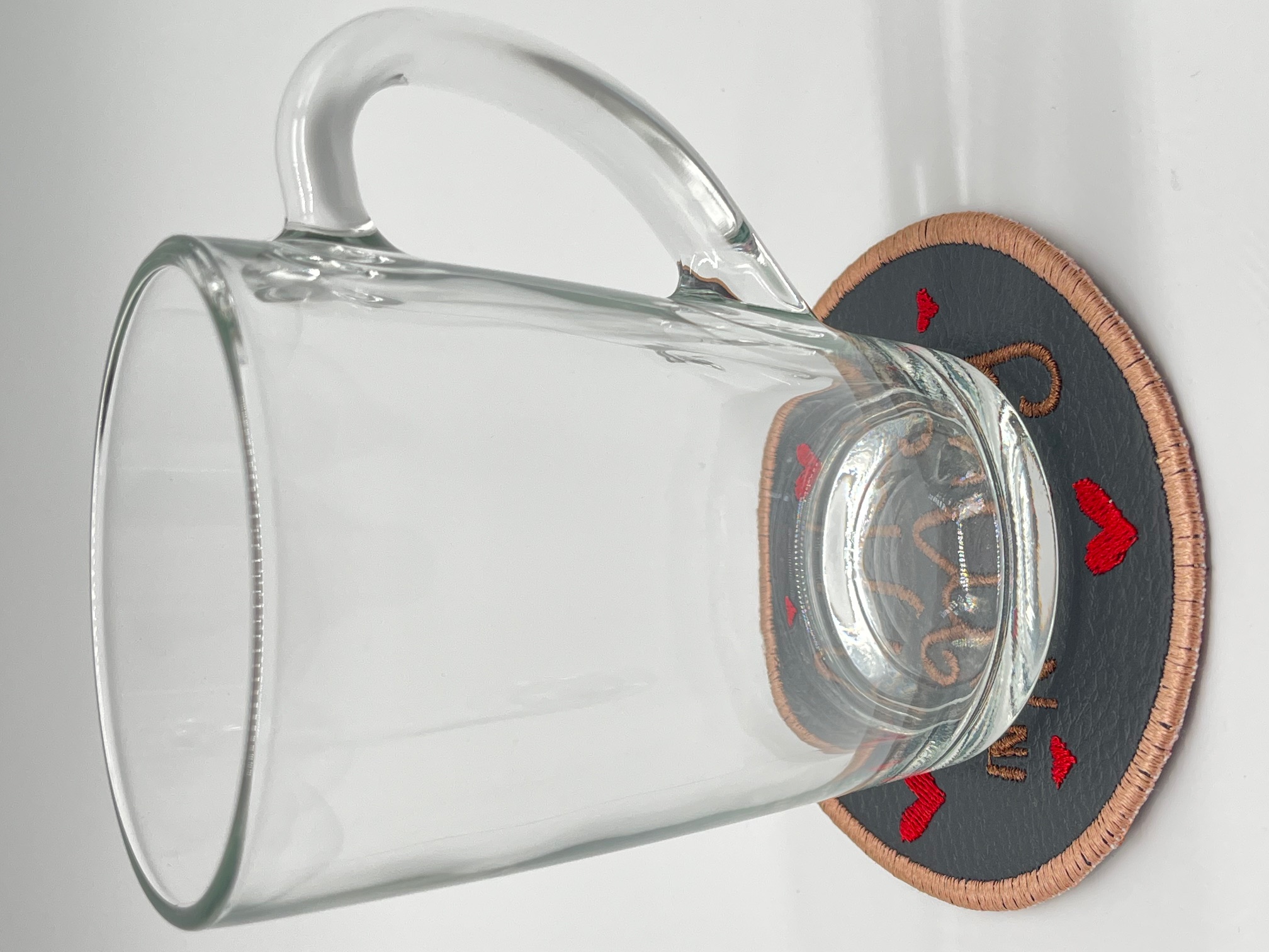 Geborduurde Onderzetter Hug in a Mug