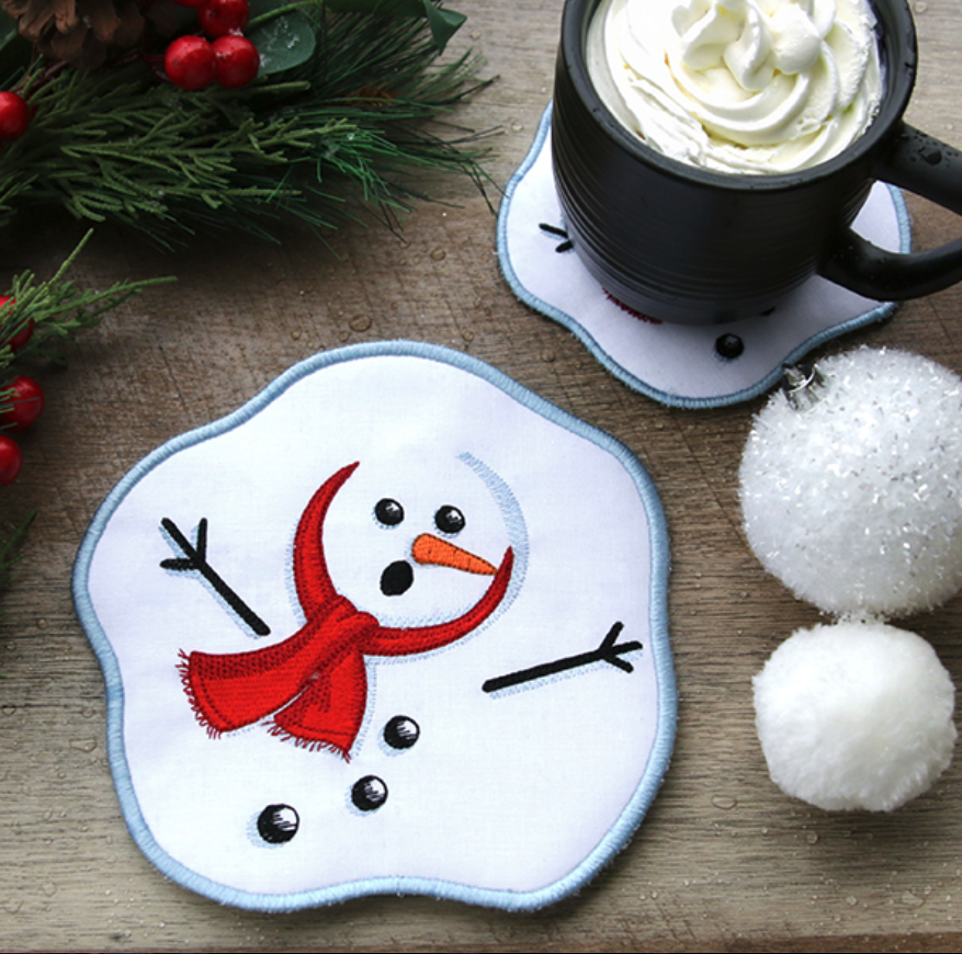 Gesmolten sneeuwman onderzetter, set van 4