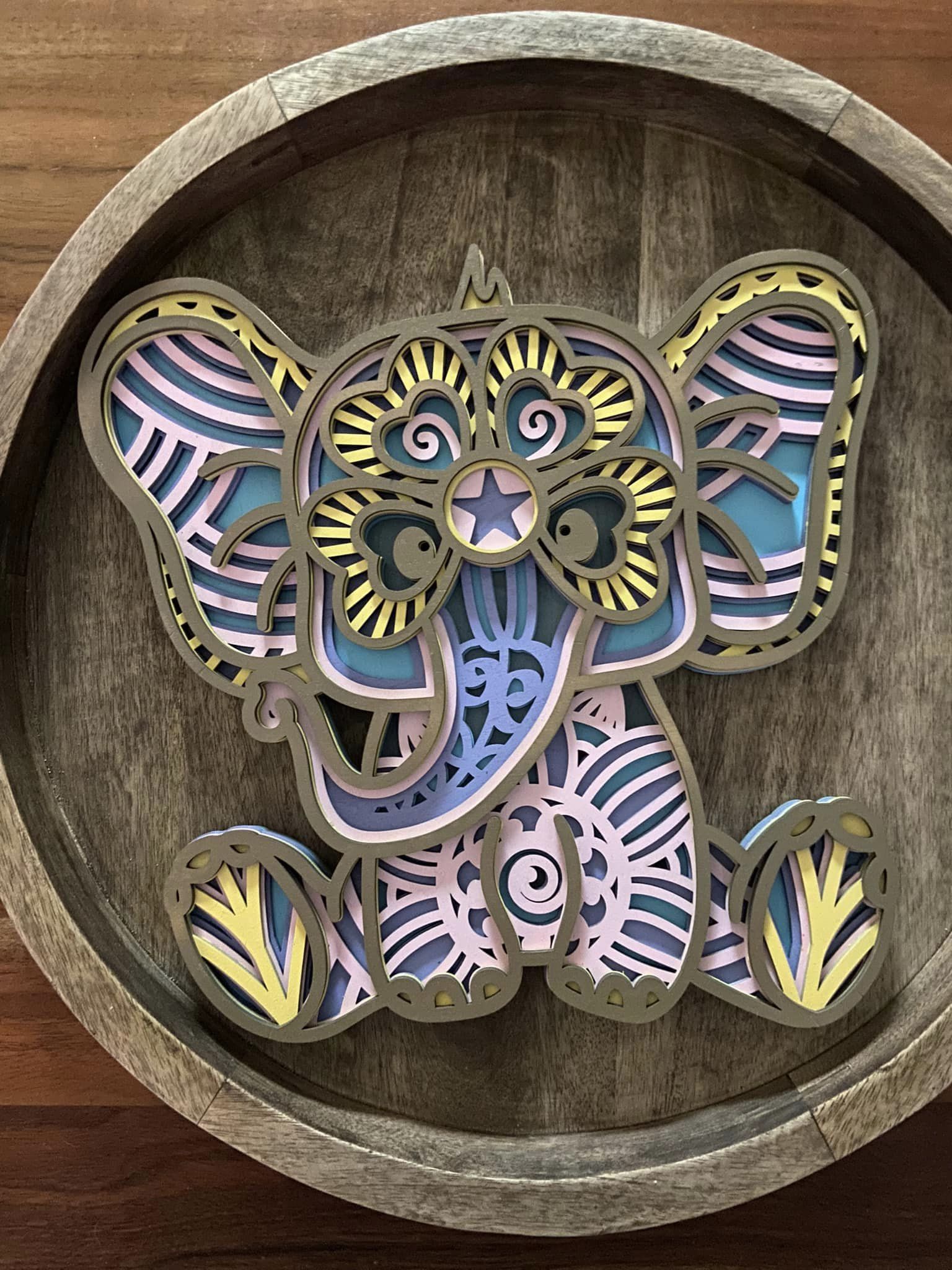 Mandala Art - Baby Elephant 