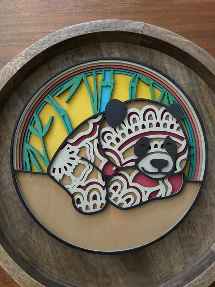 Mandal Art - Panda Bear 