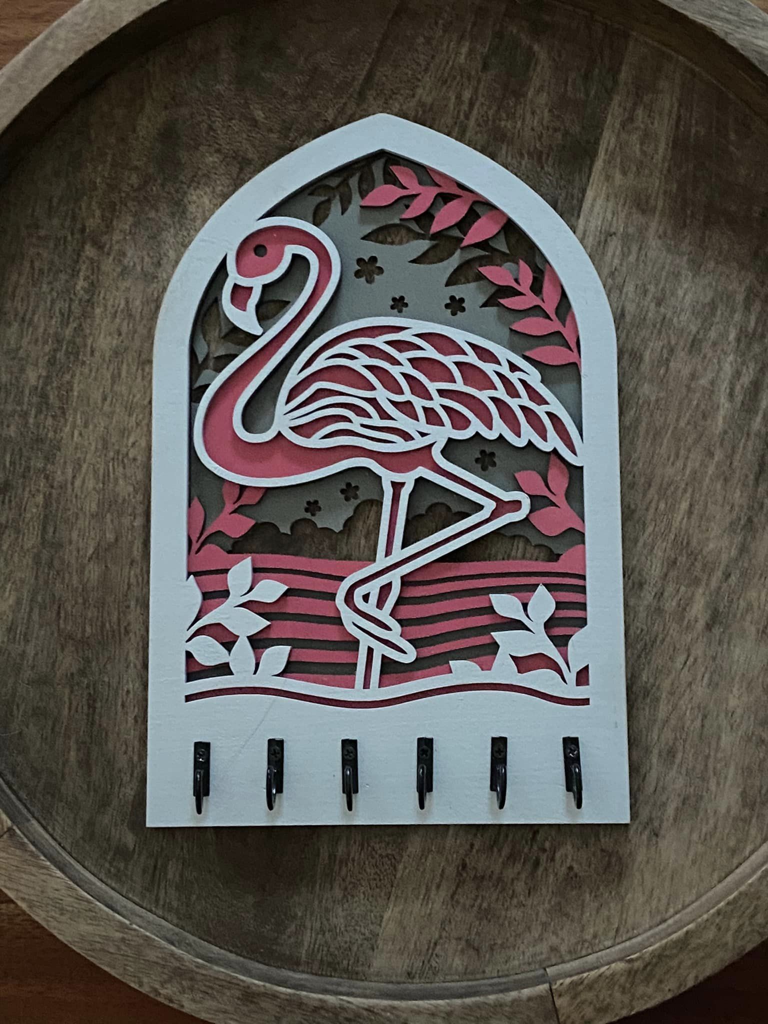 Key Holder - Flamingo 