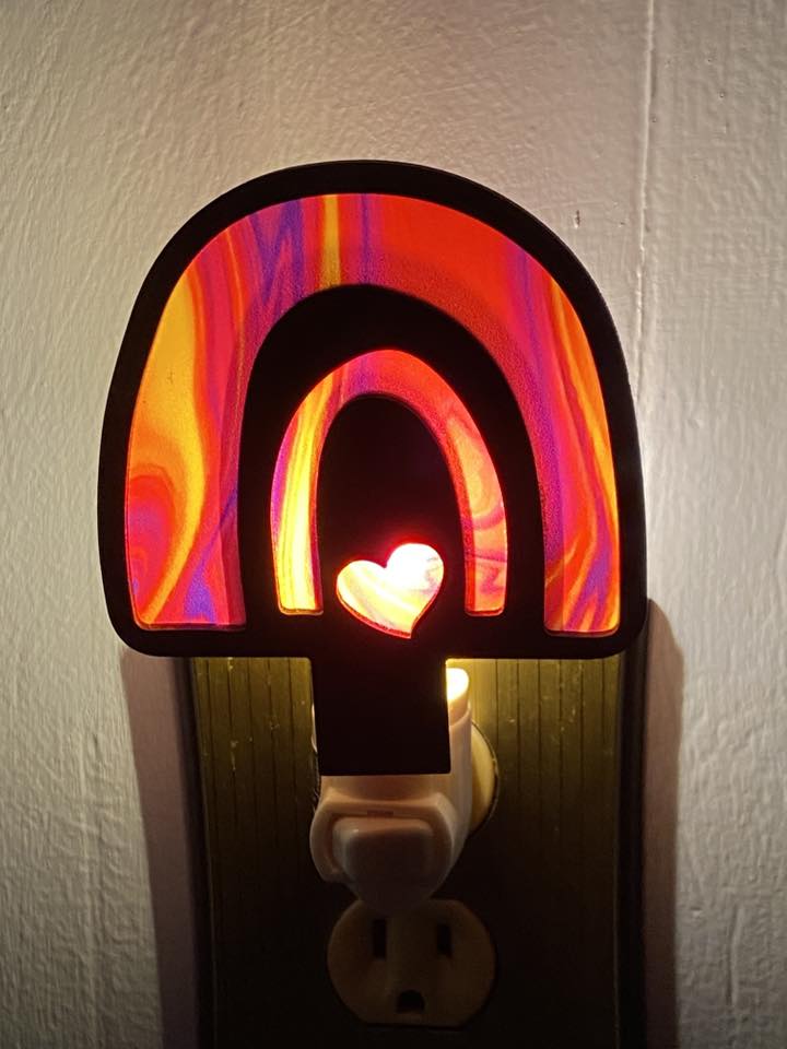 Rainbow heart Nightlight 