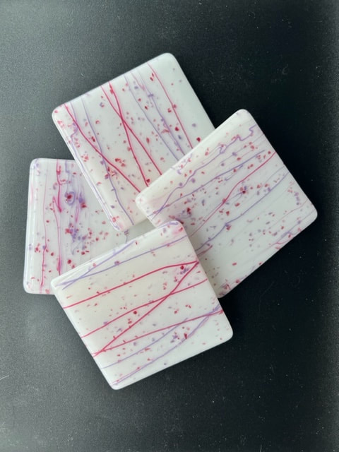 Glass Coasters- Party Pinks