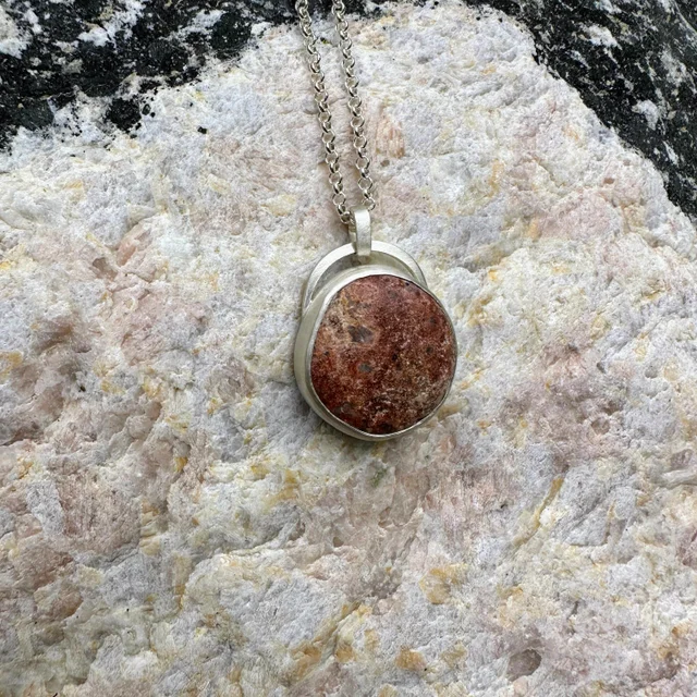 Red Pink Stone Pendant