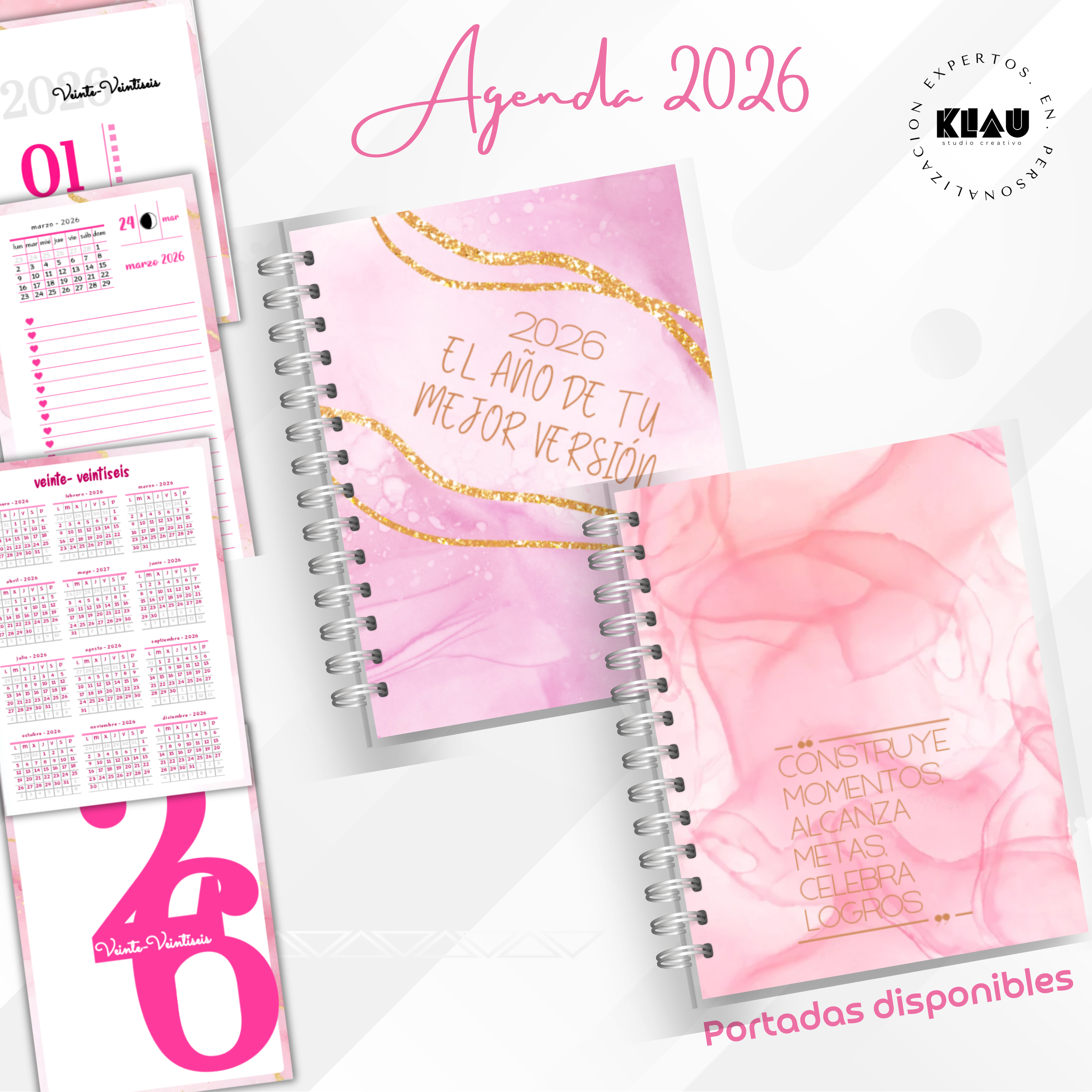 Agenda A5 Brilla en Rosa