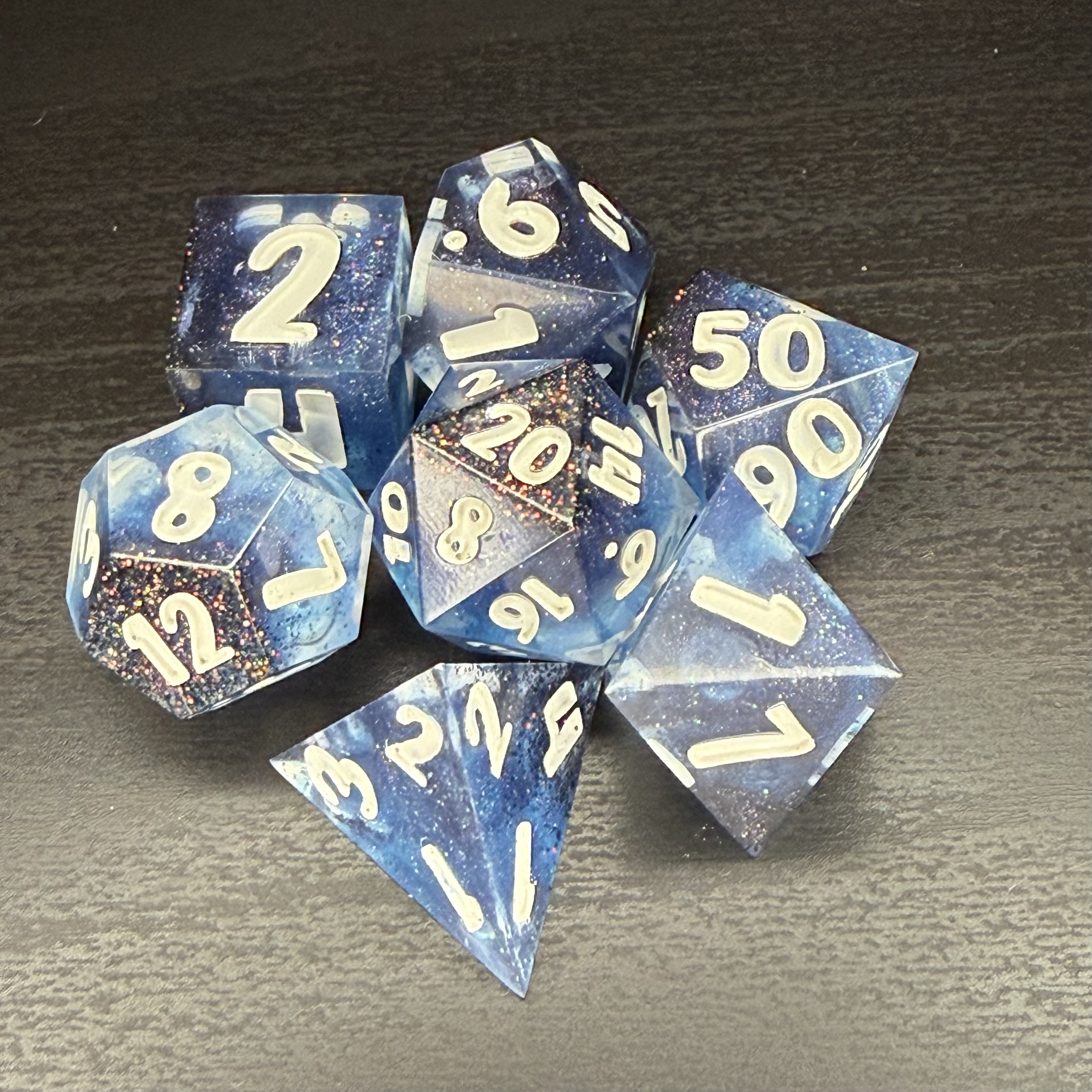 Midnight Descent - Resin Dice Set