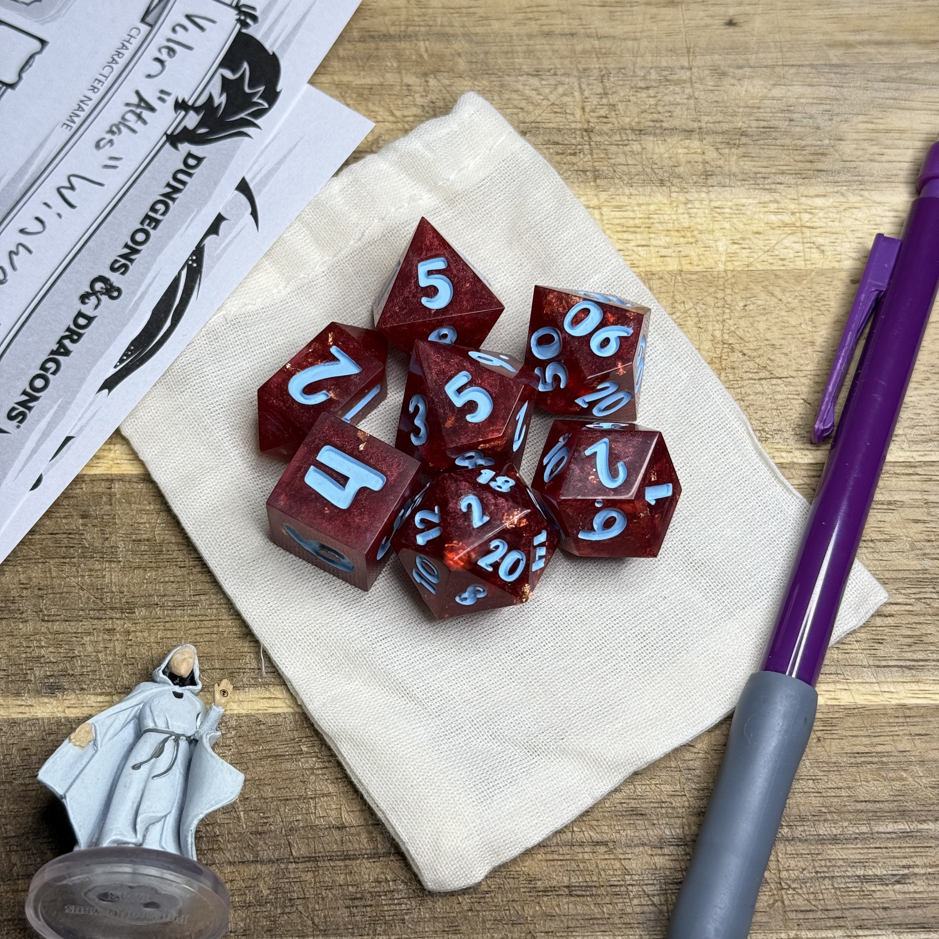 Cherry Crits | Red Resin Dice Set