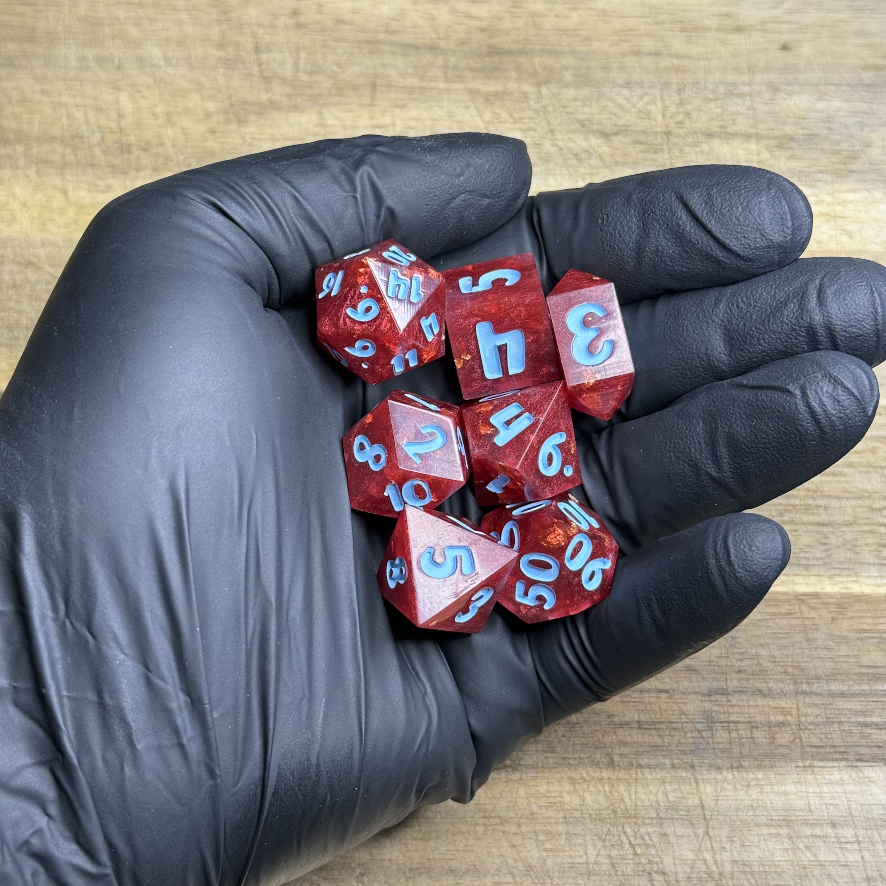 Cherry Crits | Red Resin Dice Set