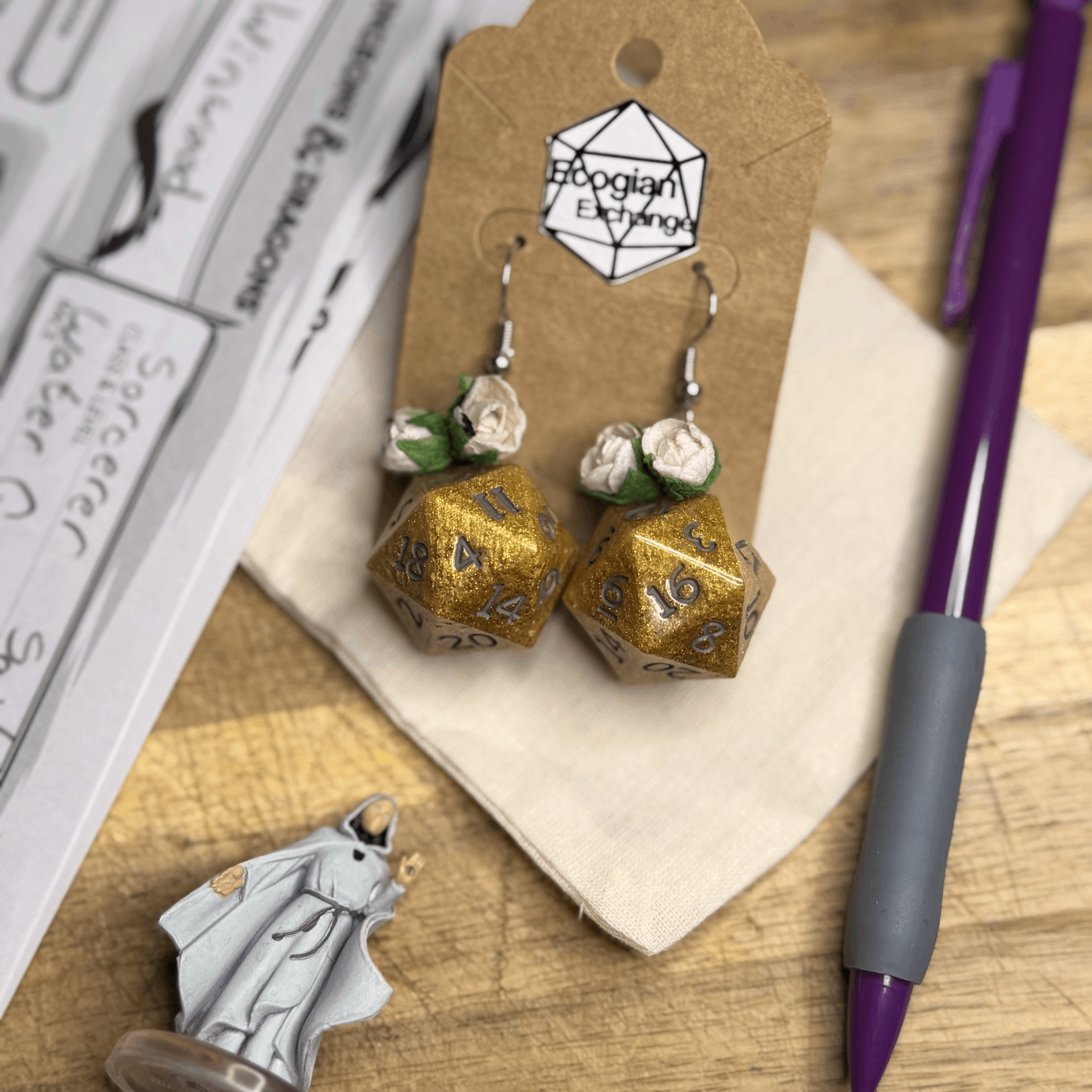 Midas | D20 Earrings