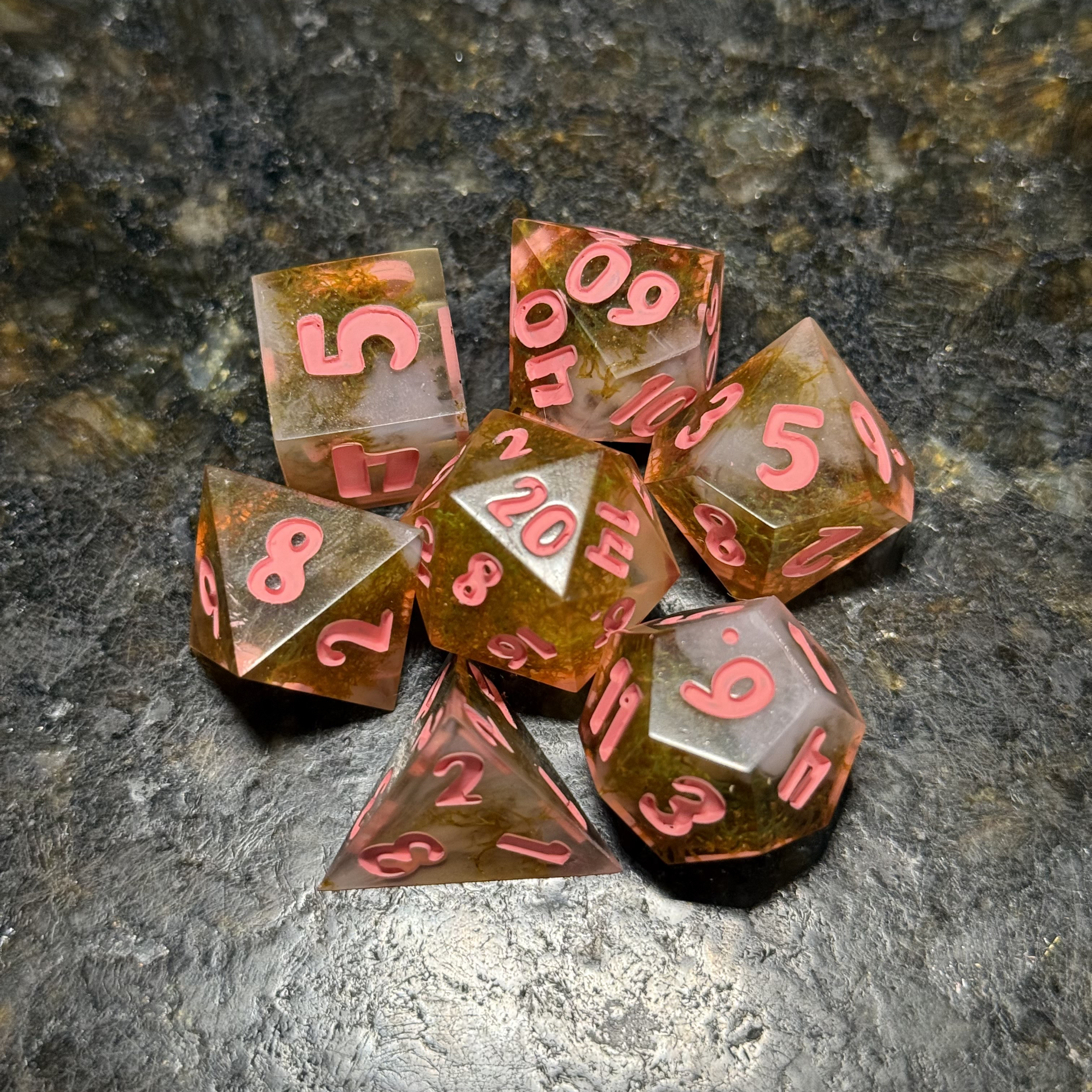 Cactus Rose - Resin Dice Set