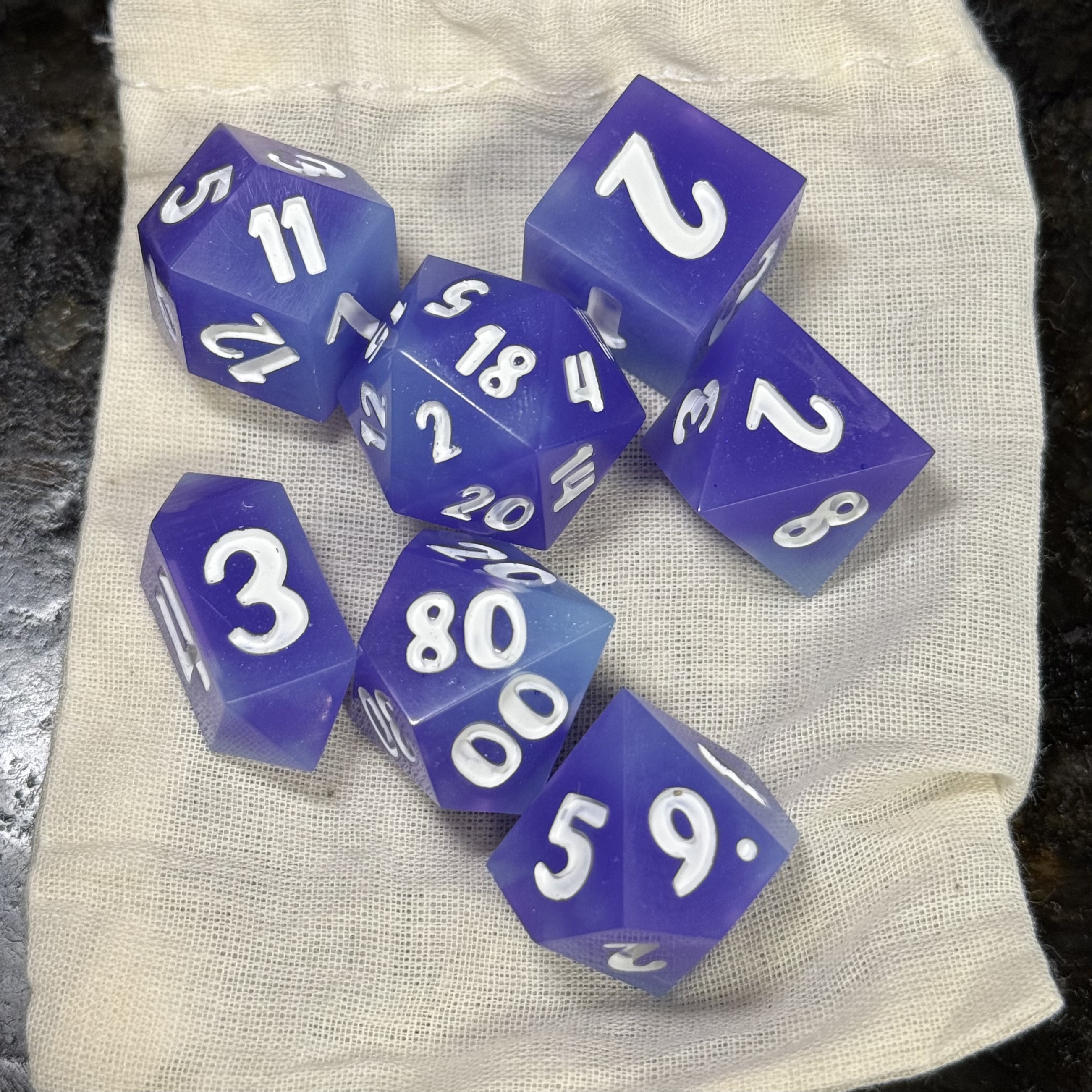 Winter’s Twilight - Resin Dice Set