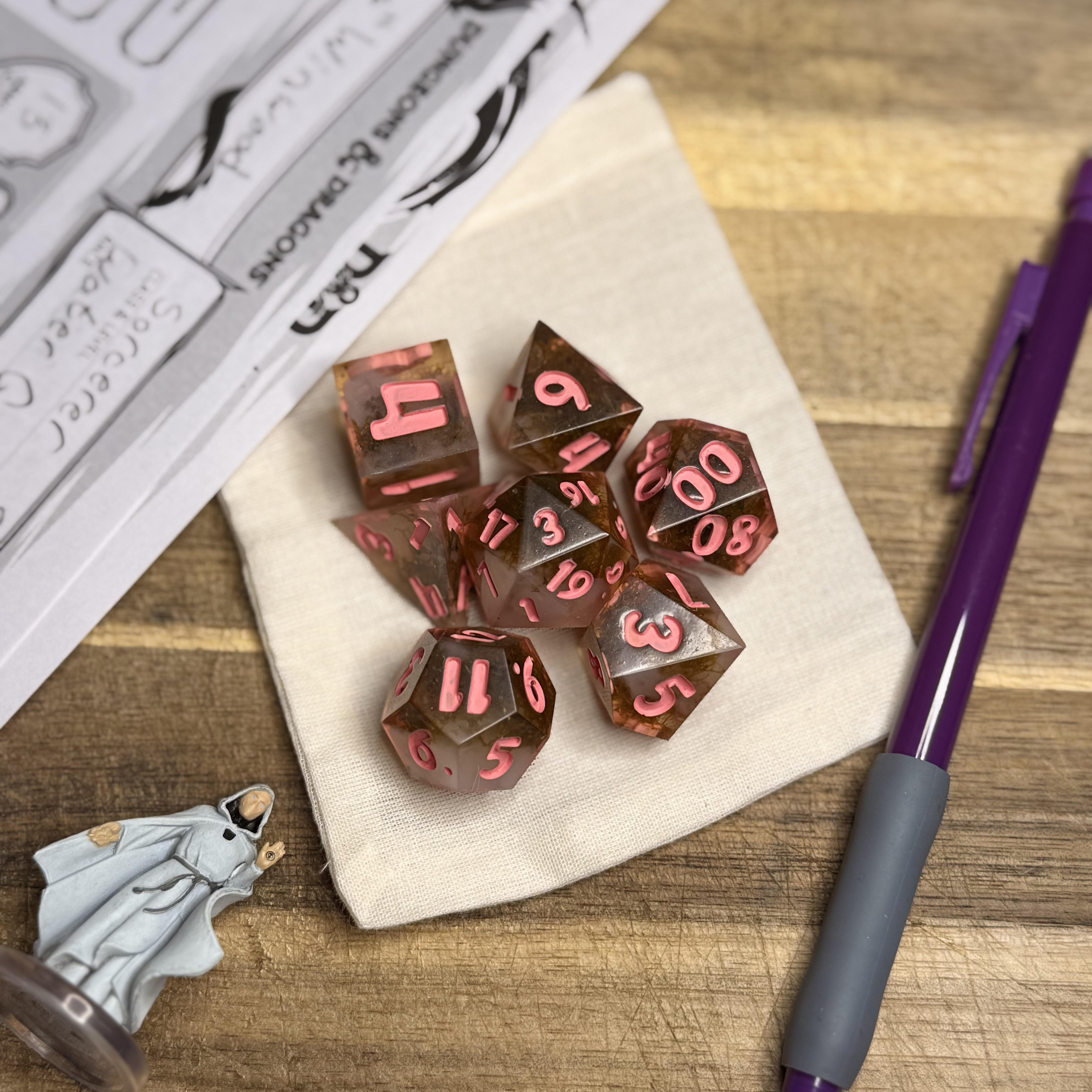 Cactus Rose - Resin Dice Set