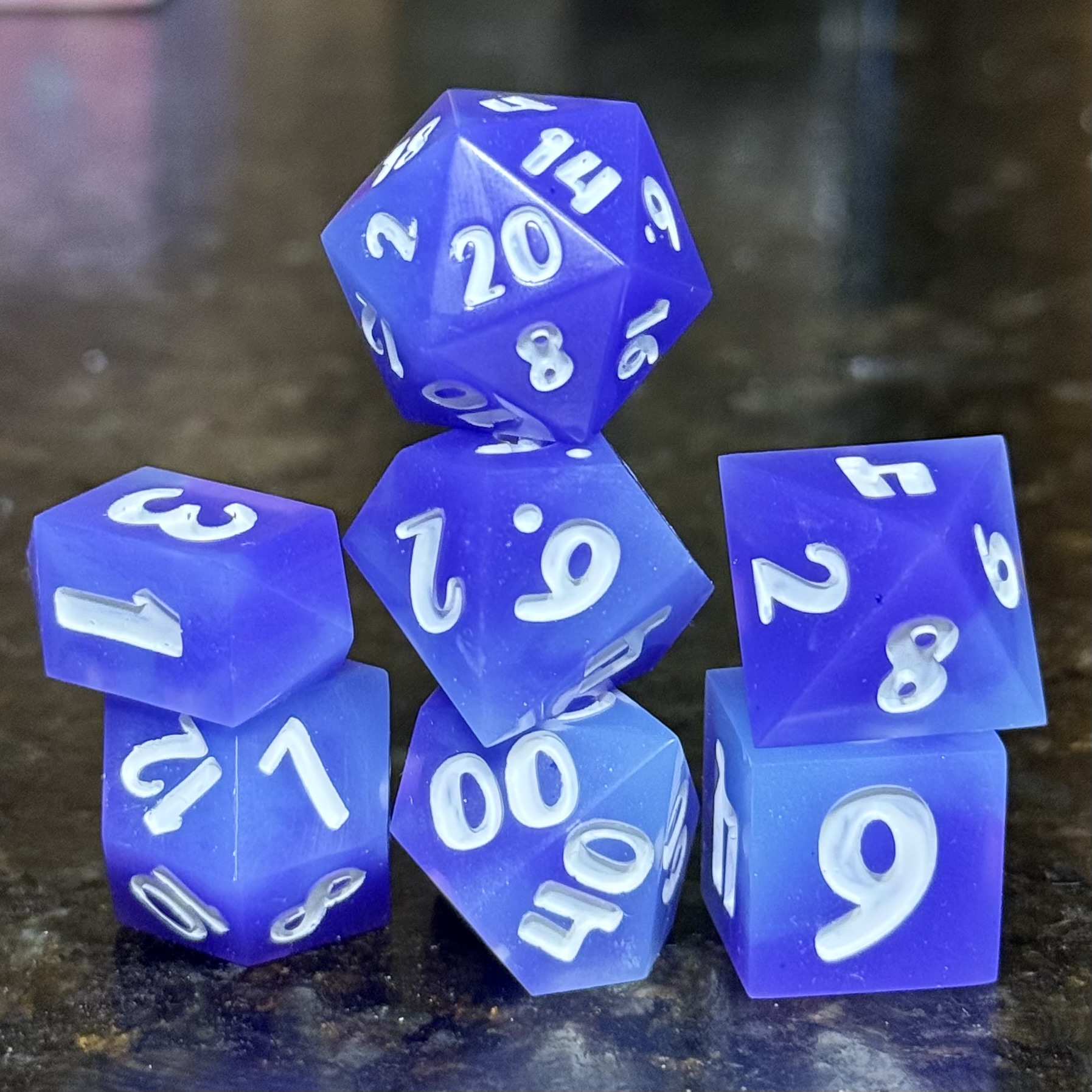 Winter’s Twilight - Resin Dice Set