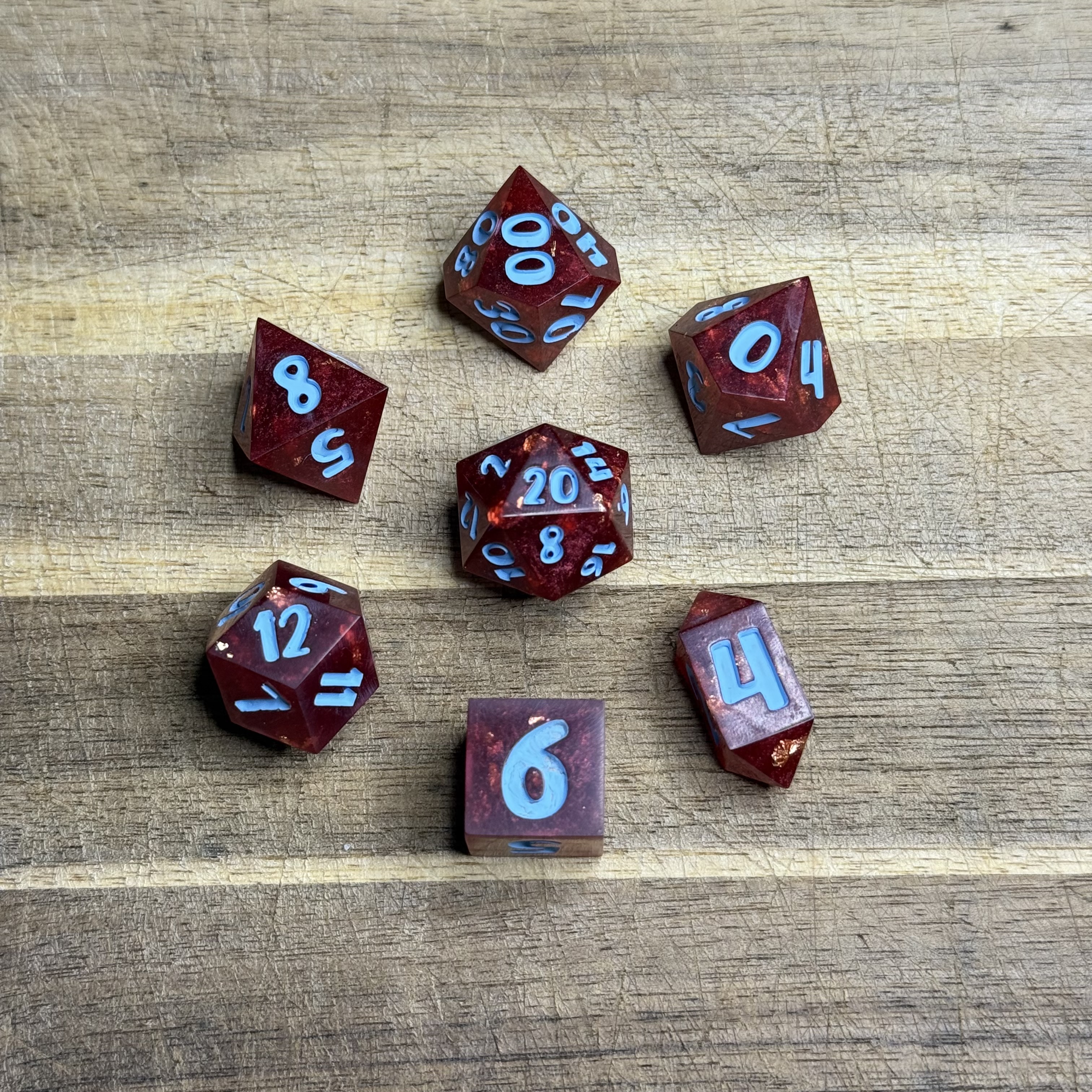 Cherry Crits | Red Resin Dice Set