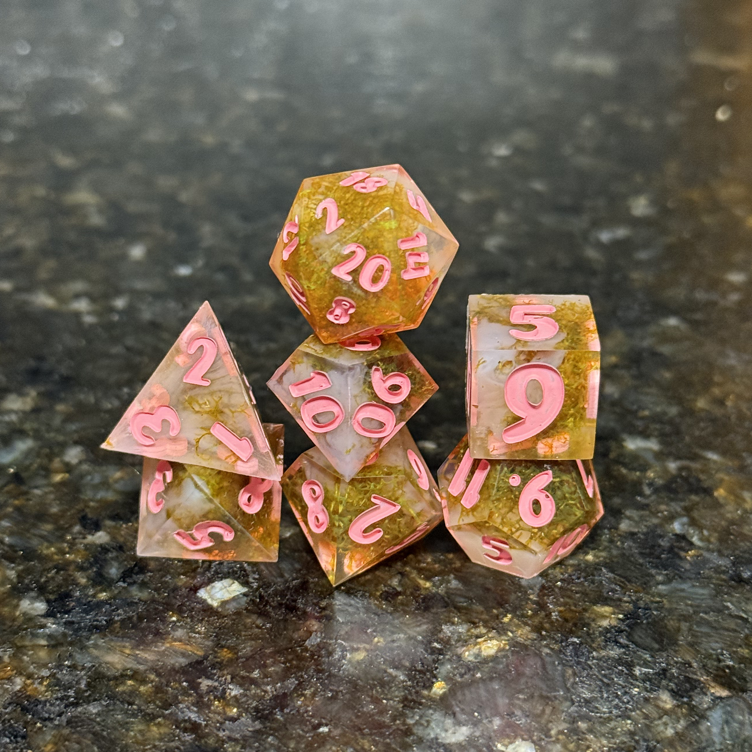 Cactus Rose - Resin Dice Set
