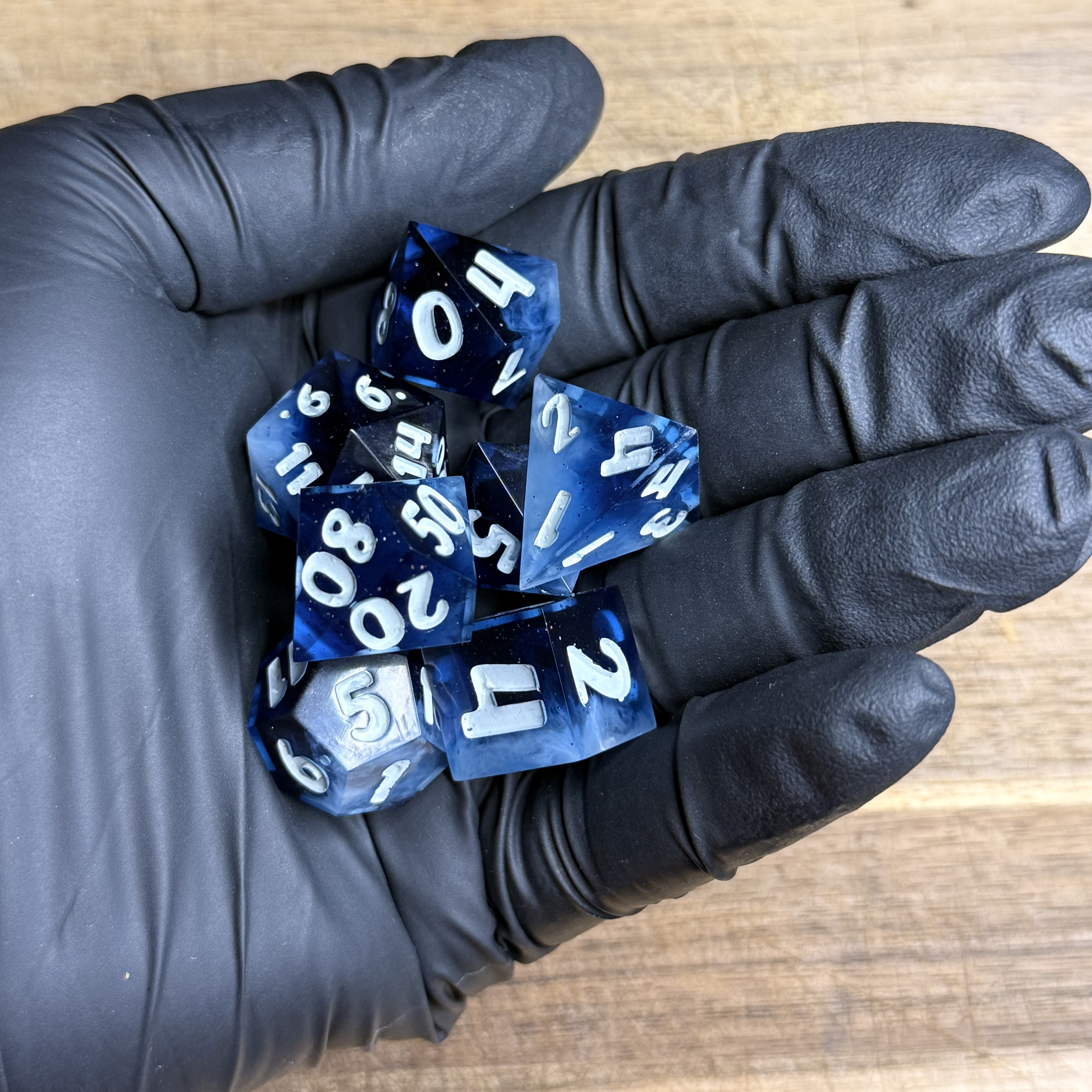 Misty Midnight - Resin Dice Set