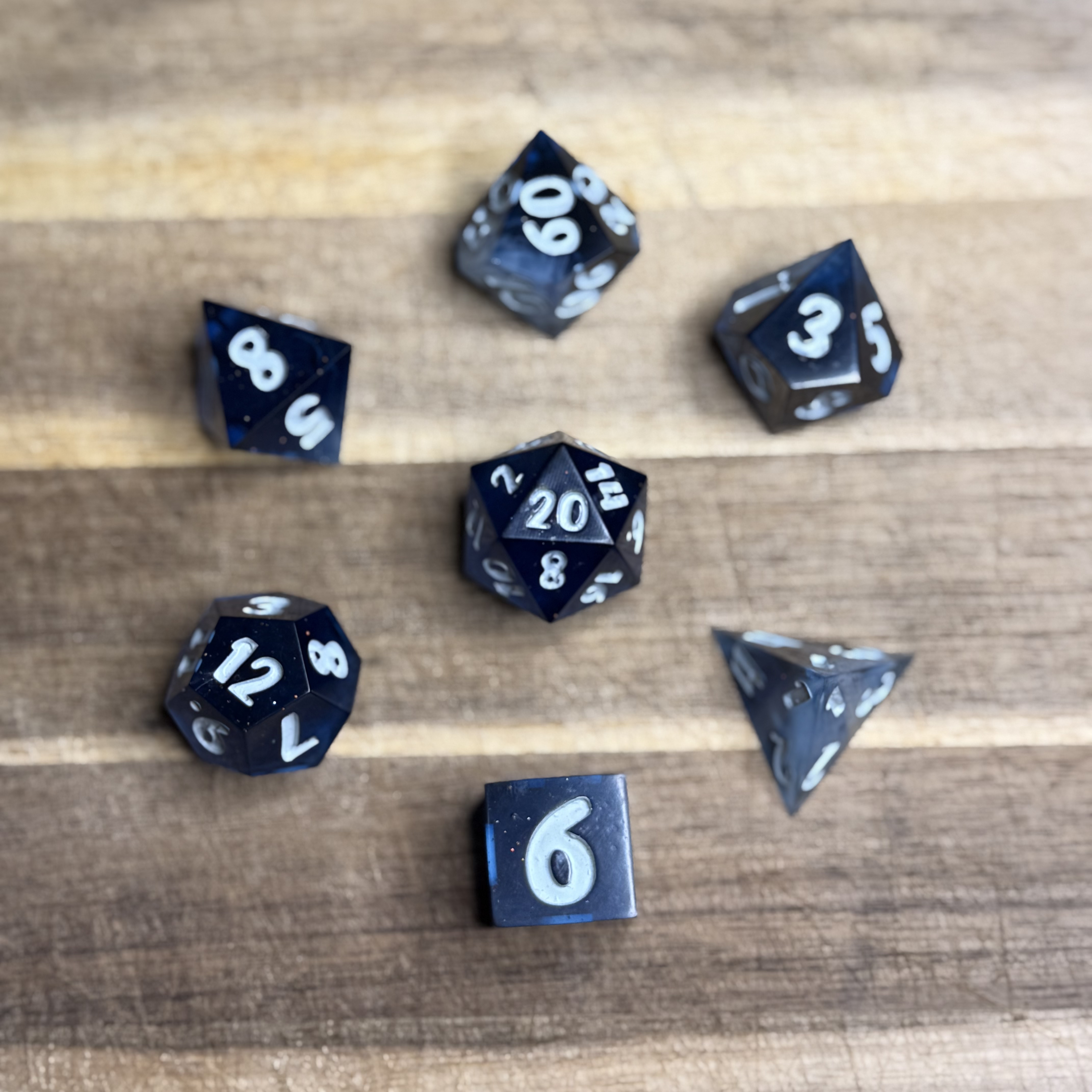 Misty Midnight - Resin Dice Set