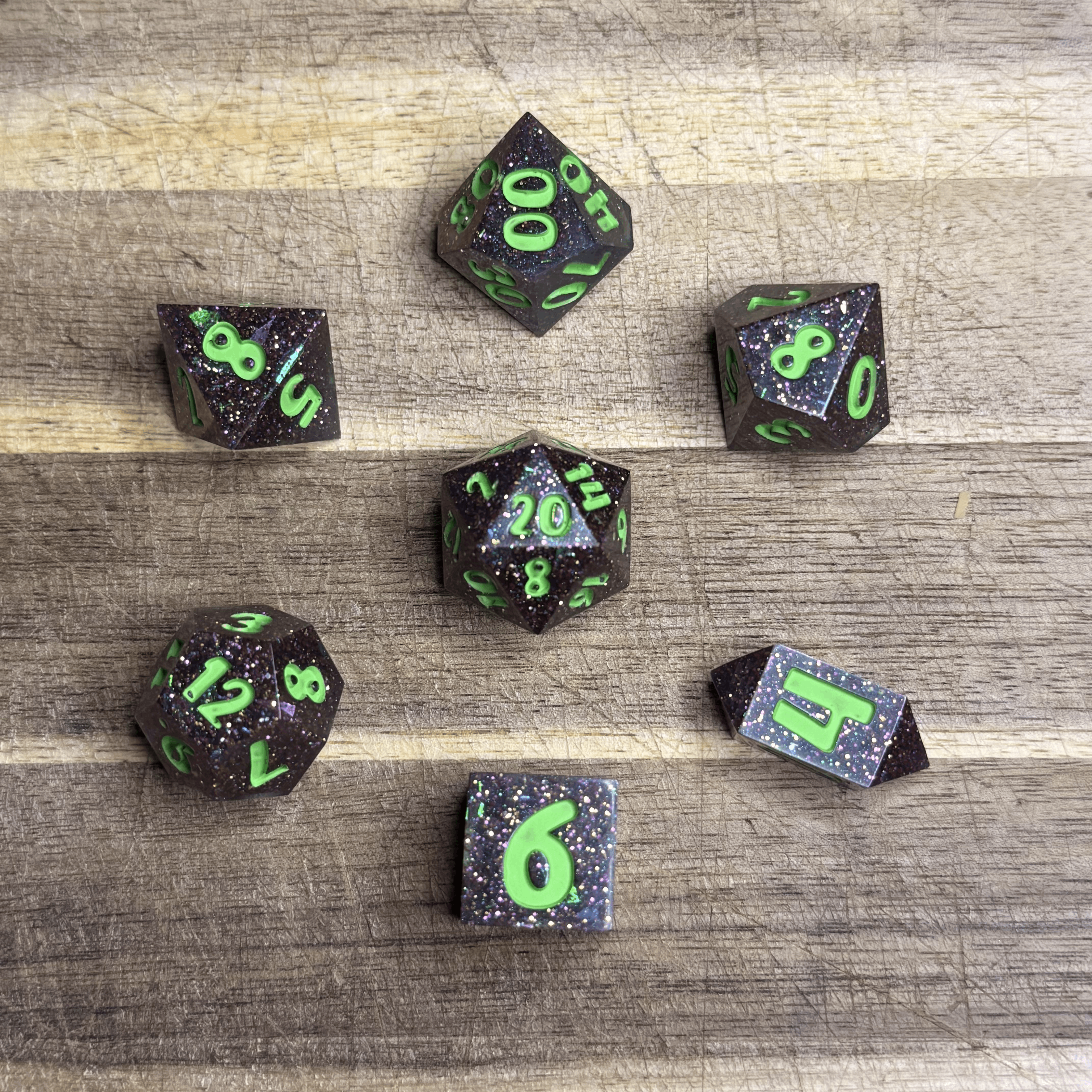 Multiversal Galaxy | Galactic Shimmer Resin Dice Set