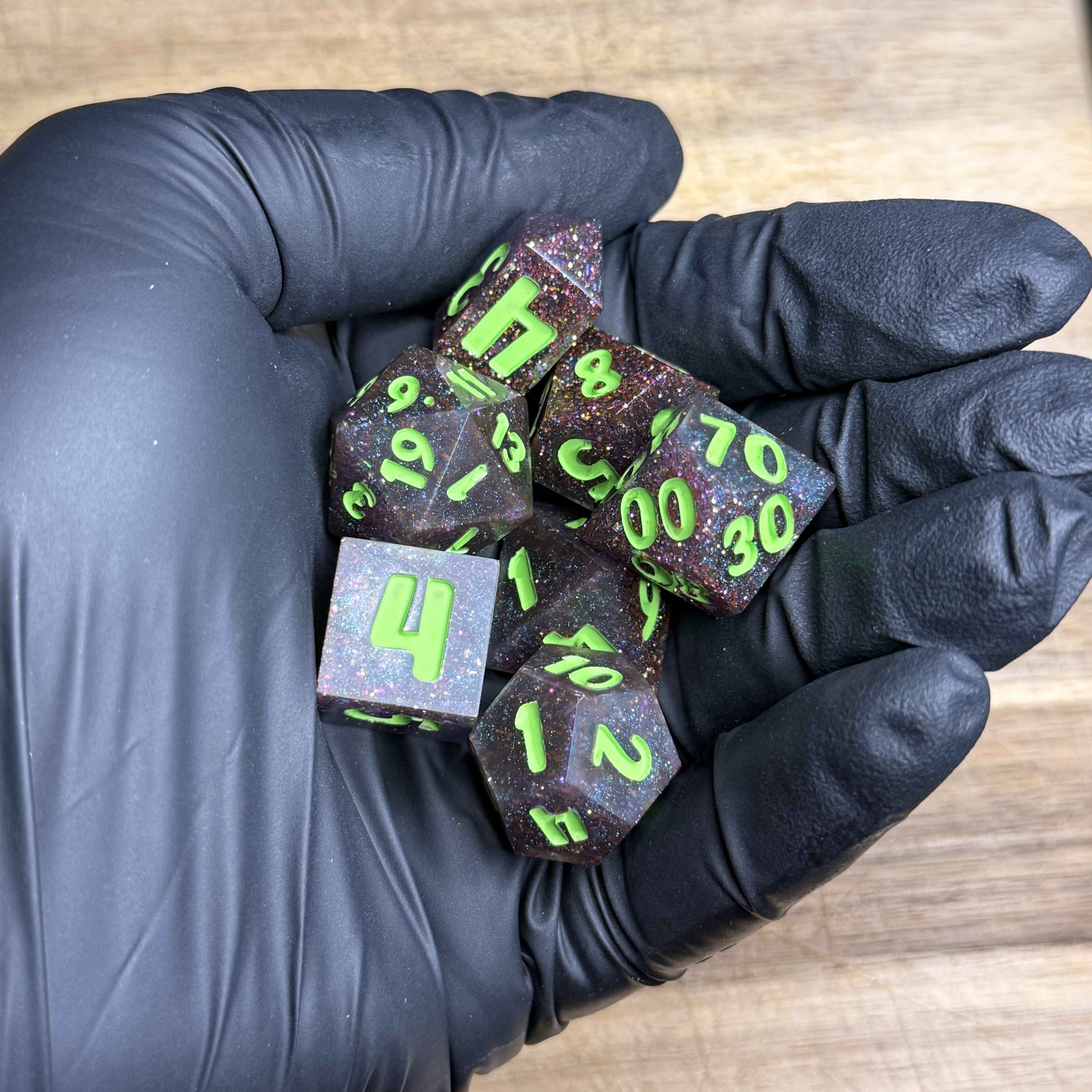 Multiversal Galaxy | Galactic Shimmer Resin Dice Set