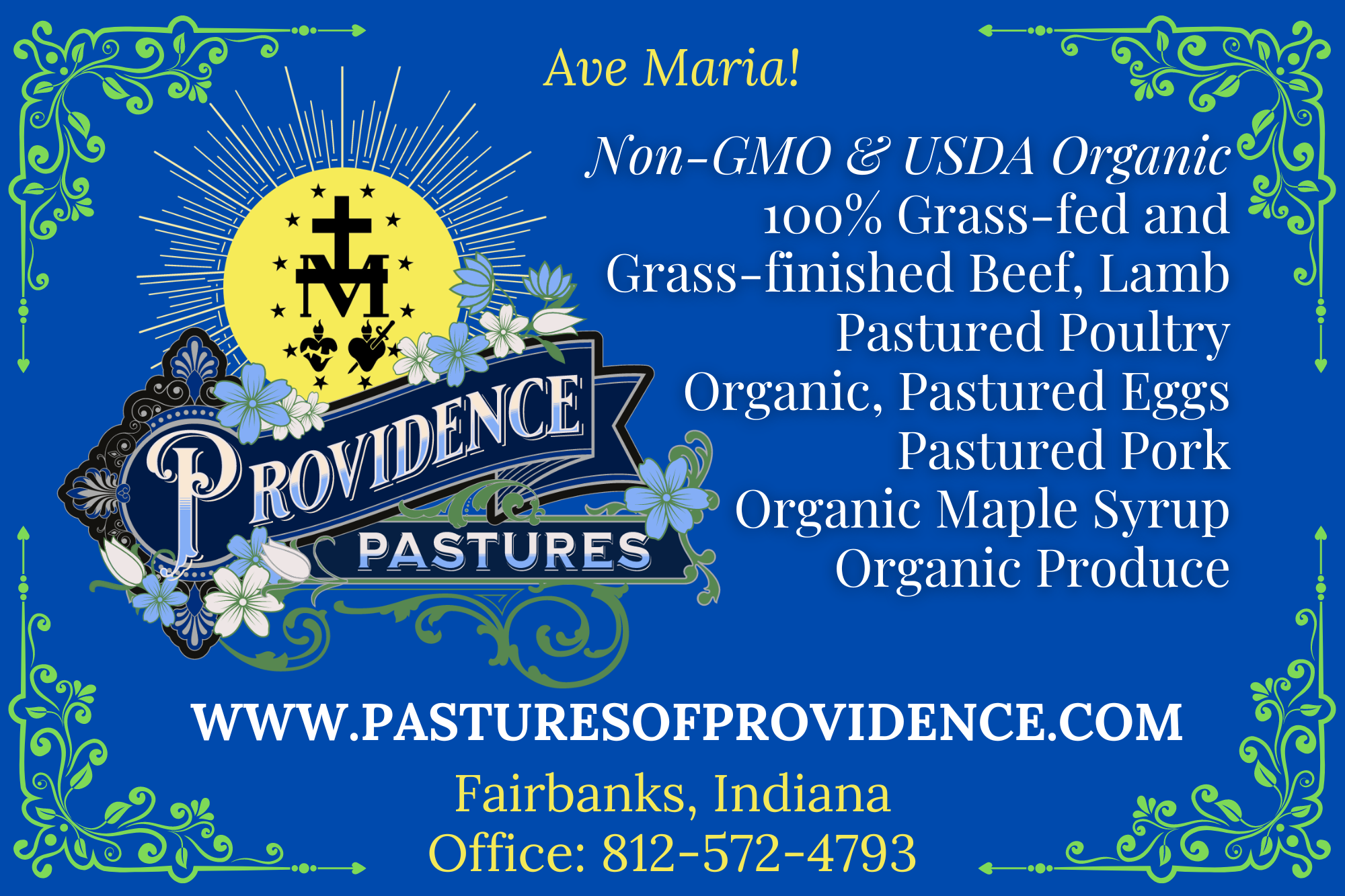 Providence Pastures, organic beef, lamb