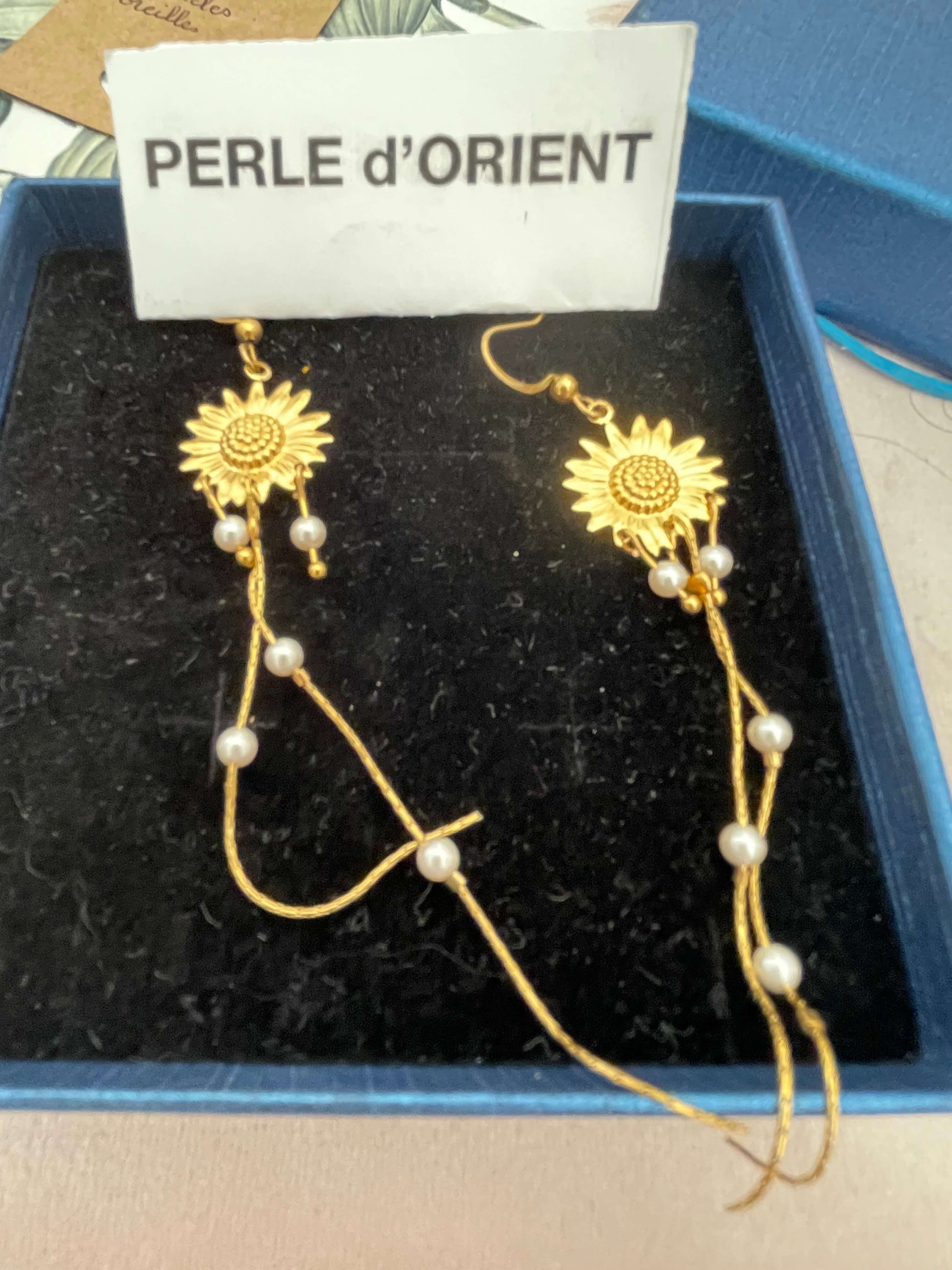 Boucles d'oreille Delikabijoux modèle Perle d'orient