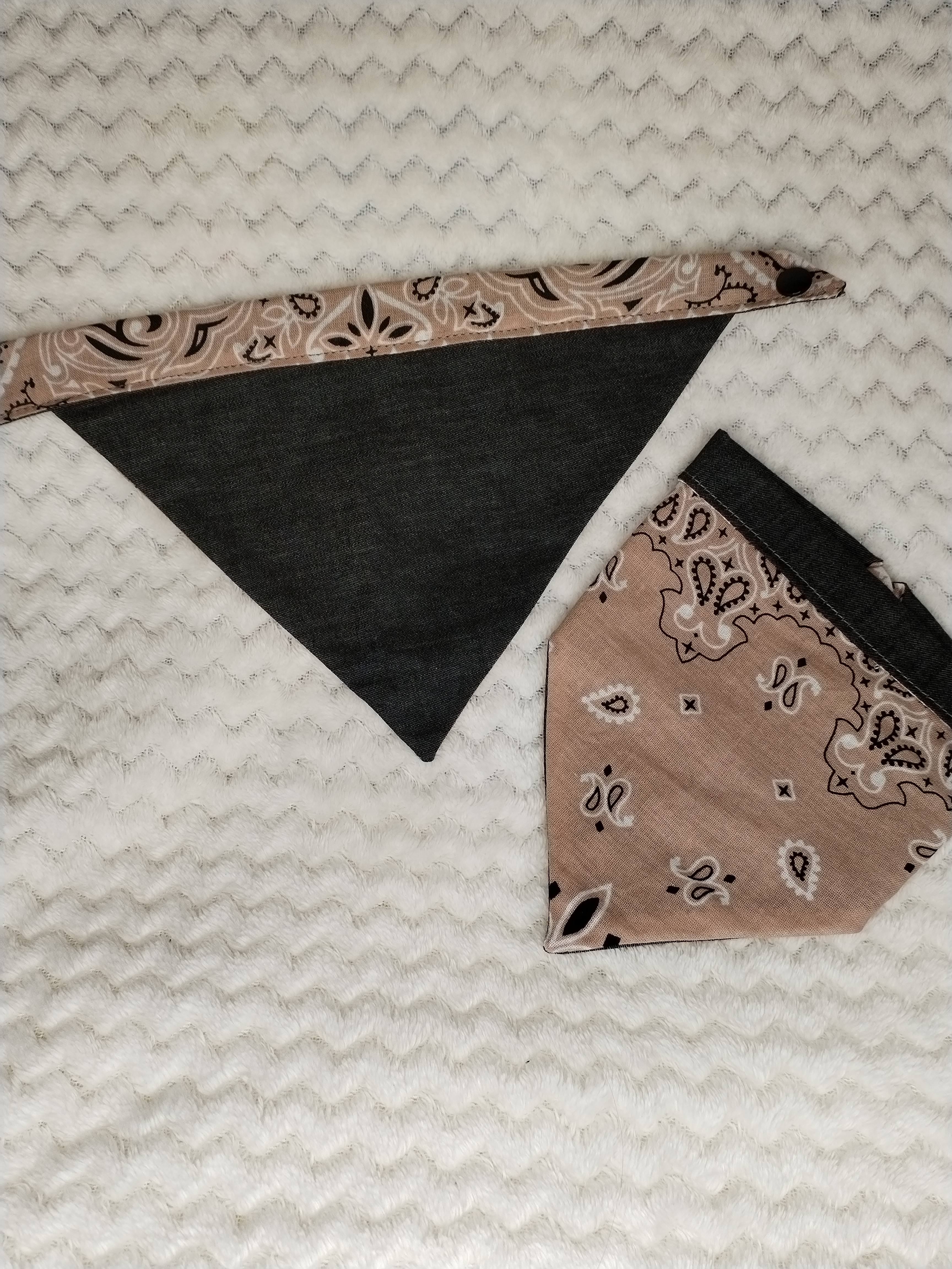 Bandana réversible rose
