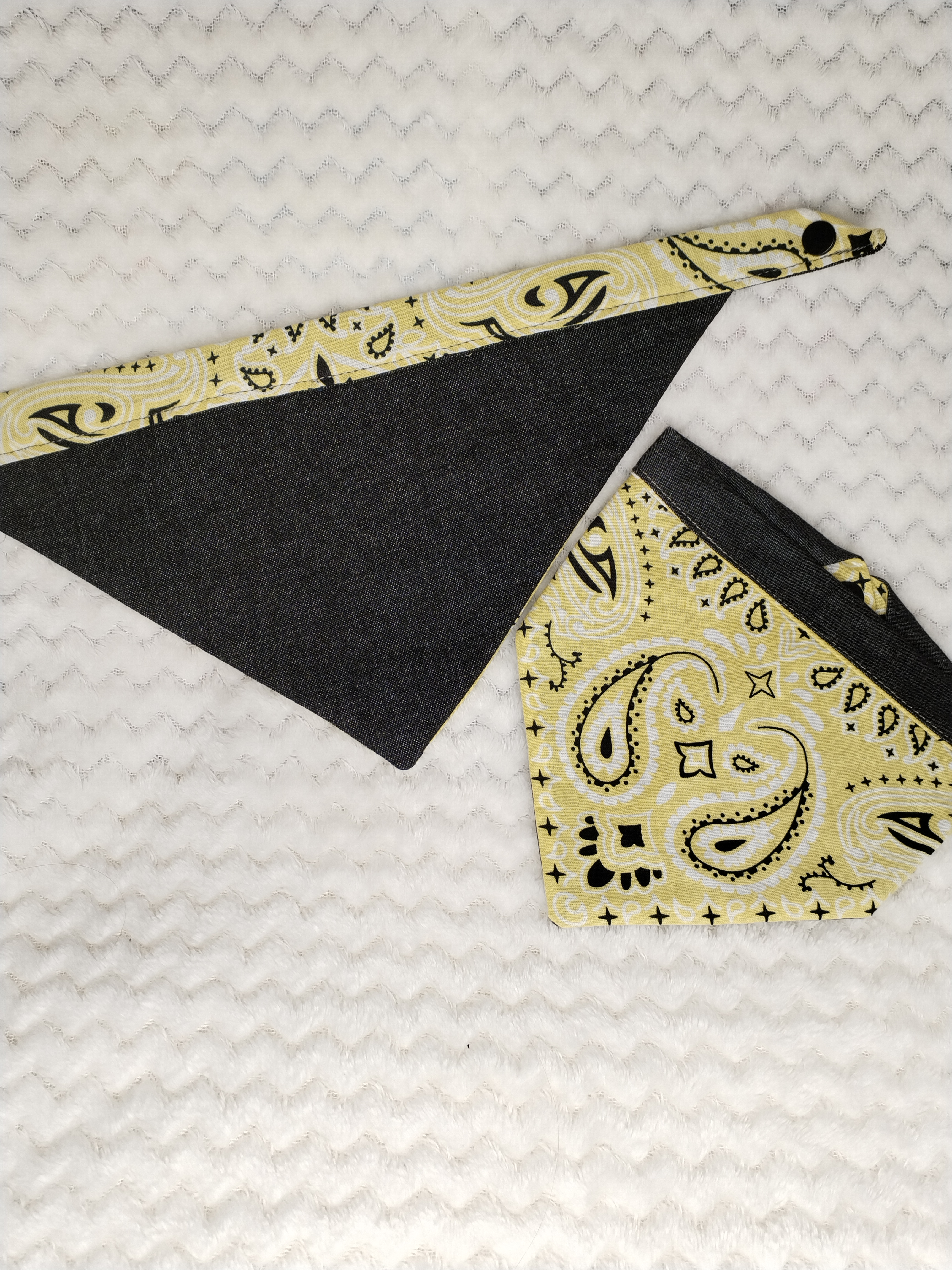 Bandana jaune réversible