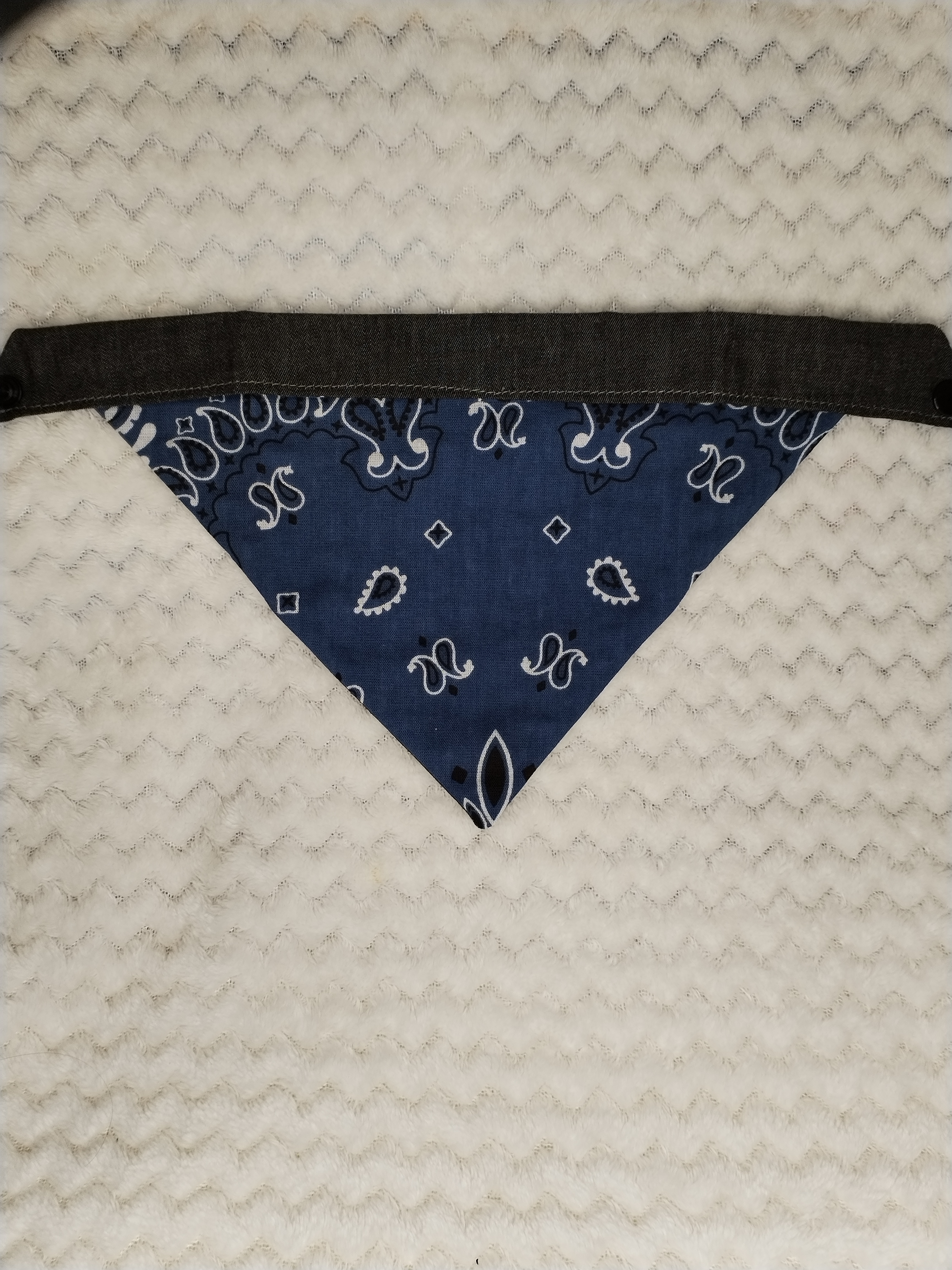 Bandana réversible bleu
