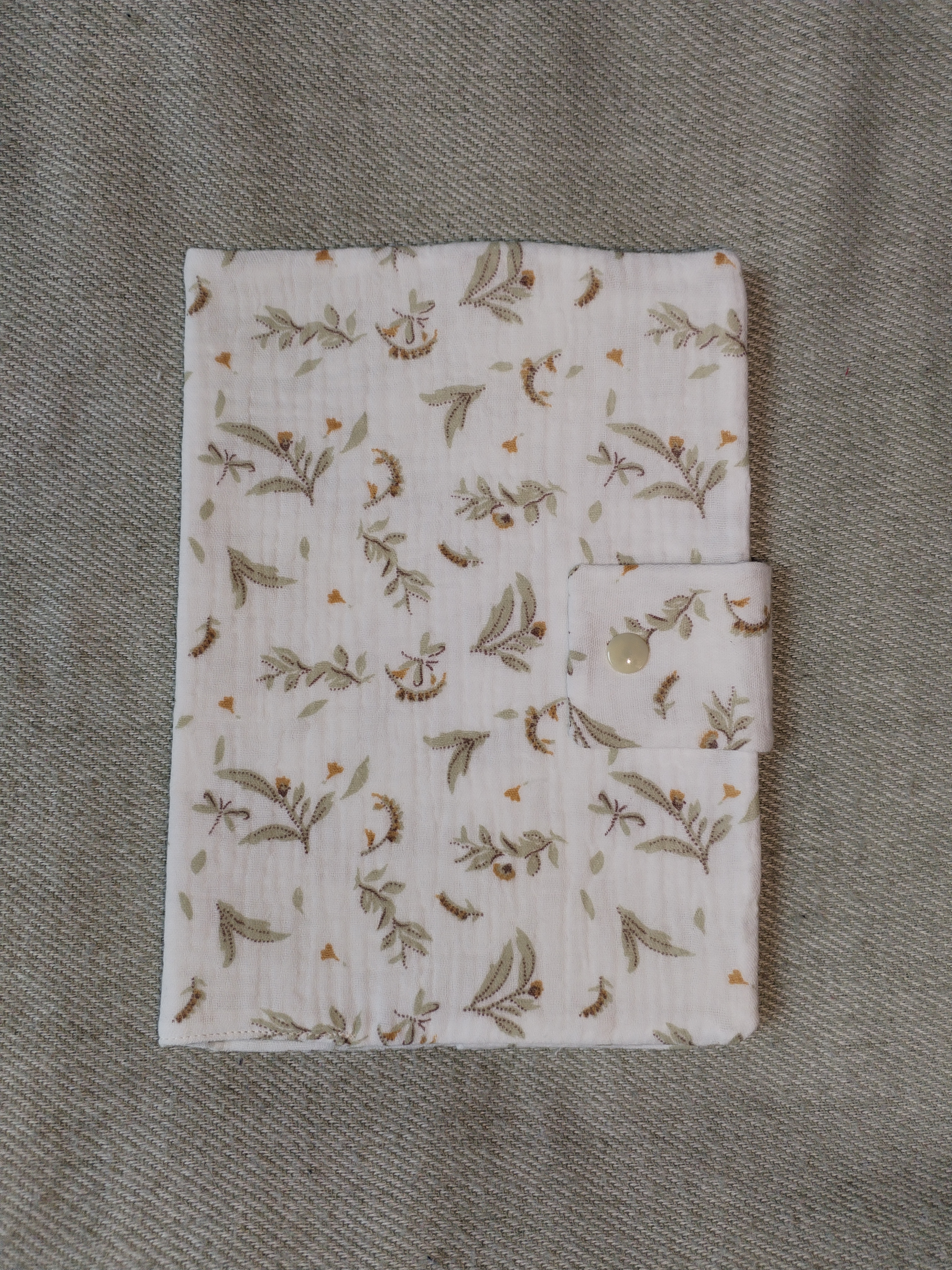 Protège carnet de santé en gaze de coton 