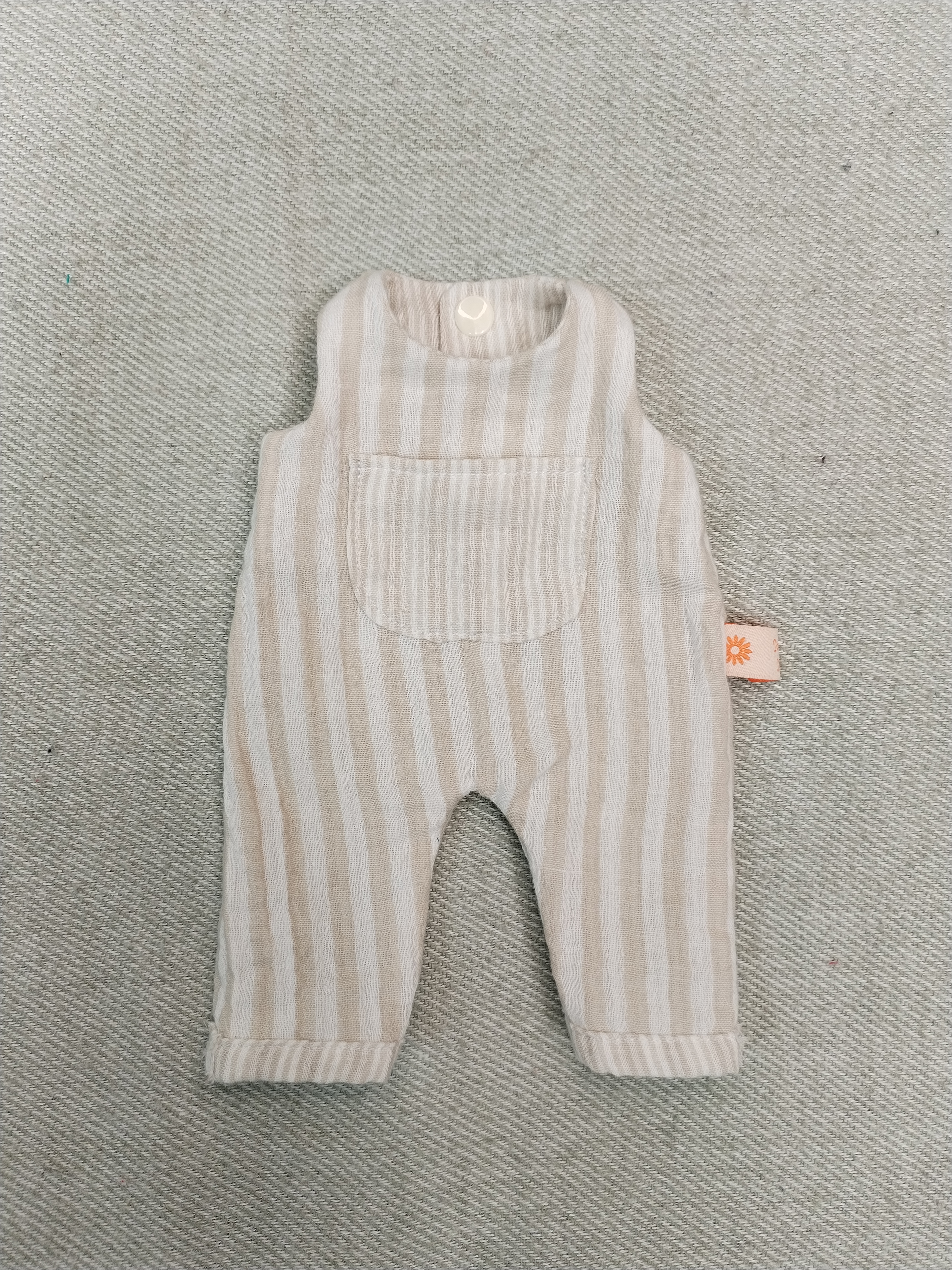 Salopette beige à rayures