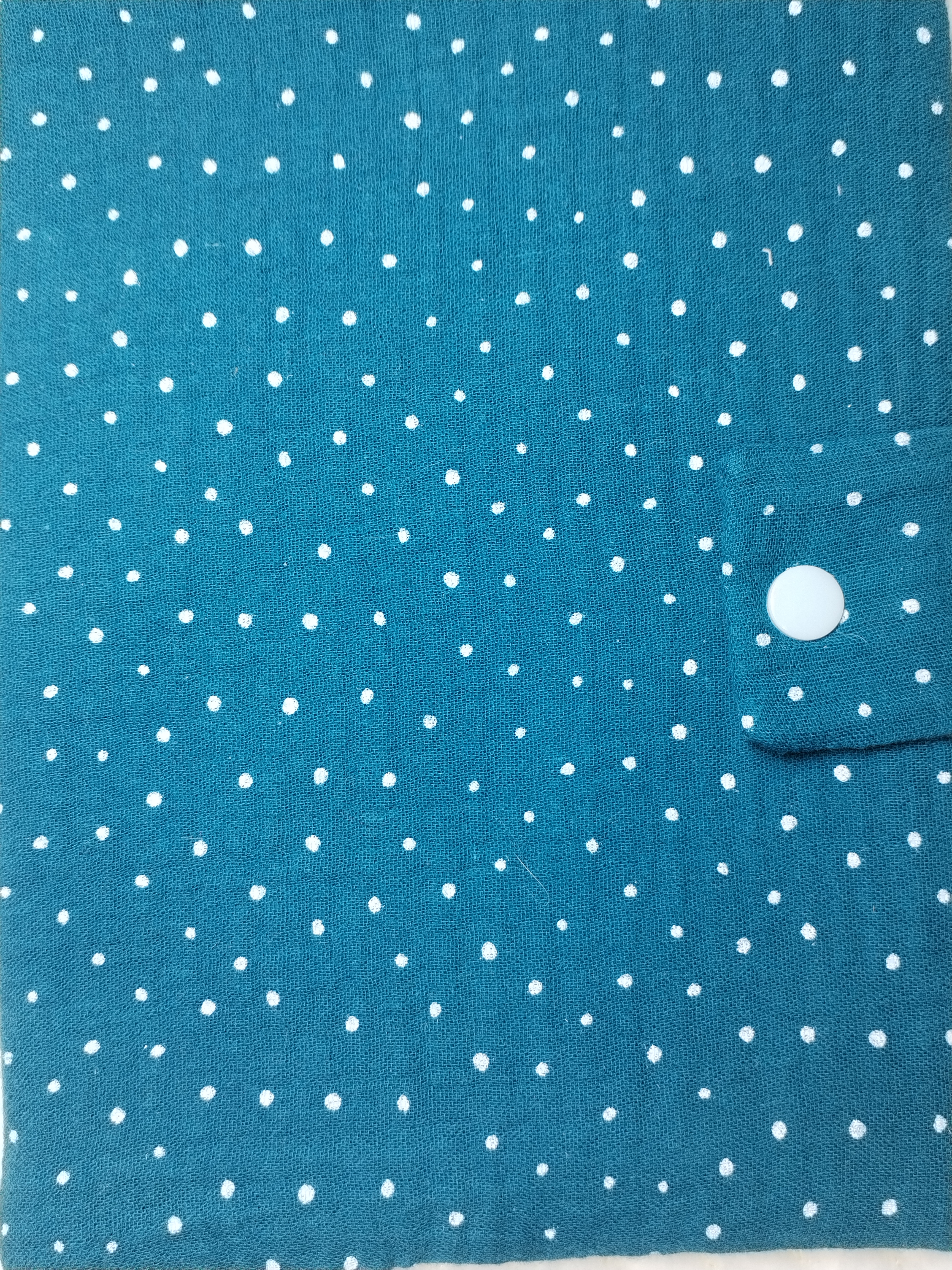 Protége carnet de santé bleu à pois
