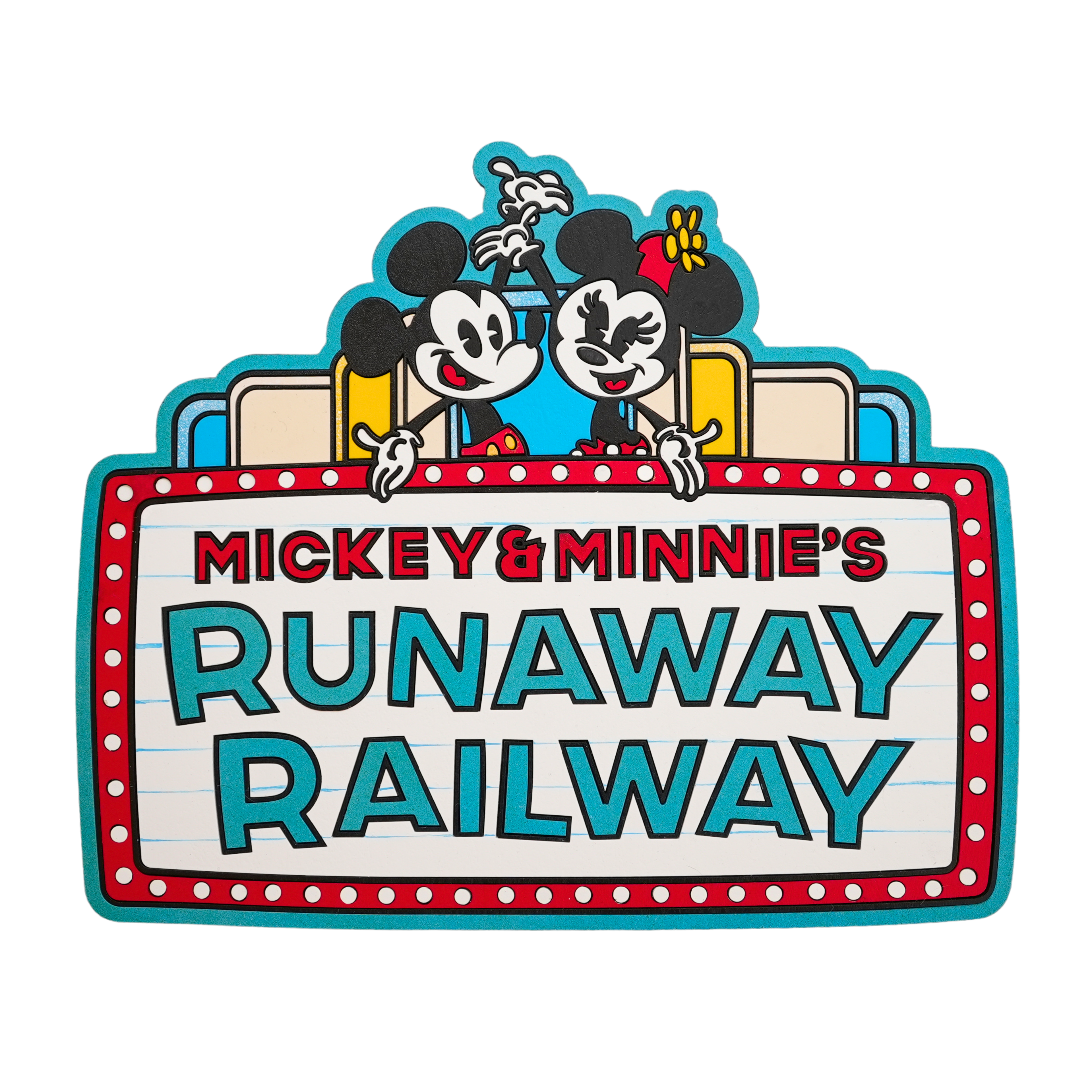 Mickey & Minnie's Runaway Railway Inspired Wall Sign