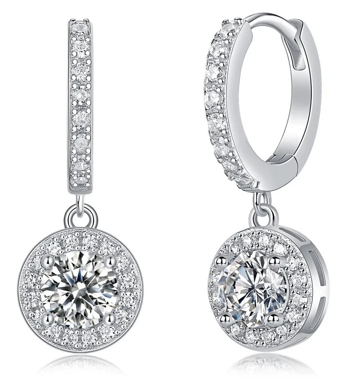Boucles d'oreilles pendantes célestes 