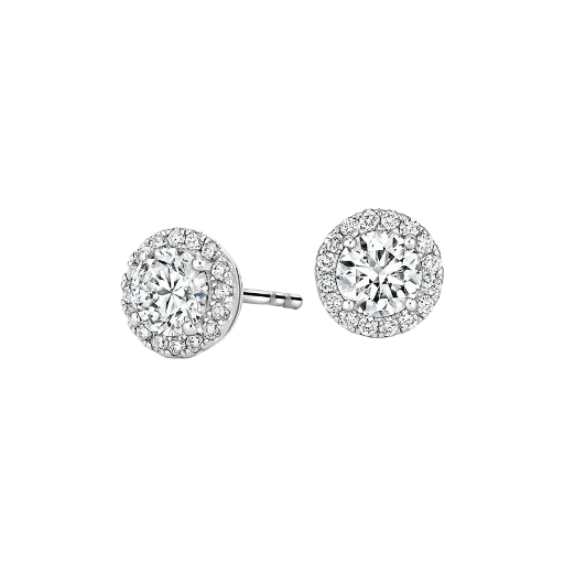 Clous d’oreilles éclat minimaliste avec halo