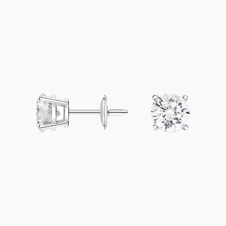 Clous d’oreilles éclat minimaliste 4 griffes