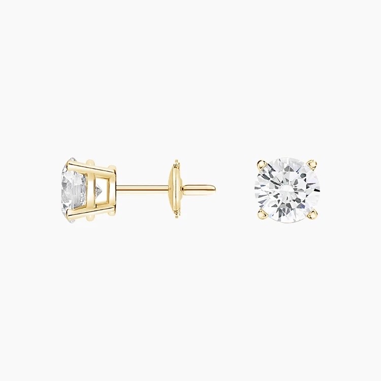Clous d’oreilles éclat minimaliste 4 griffes