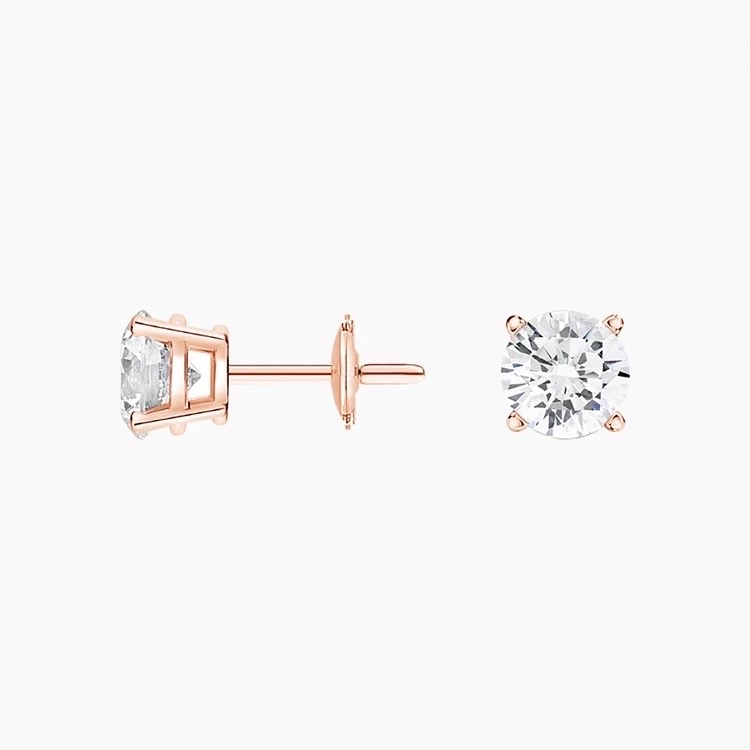 Clous d’oreilles éclat minimaliste 4 griffes