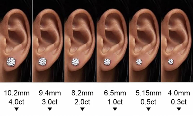 Clous d’oreilles éclat minimaliste 6 griffes