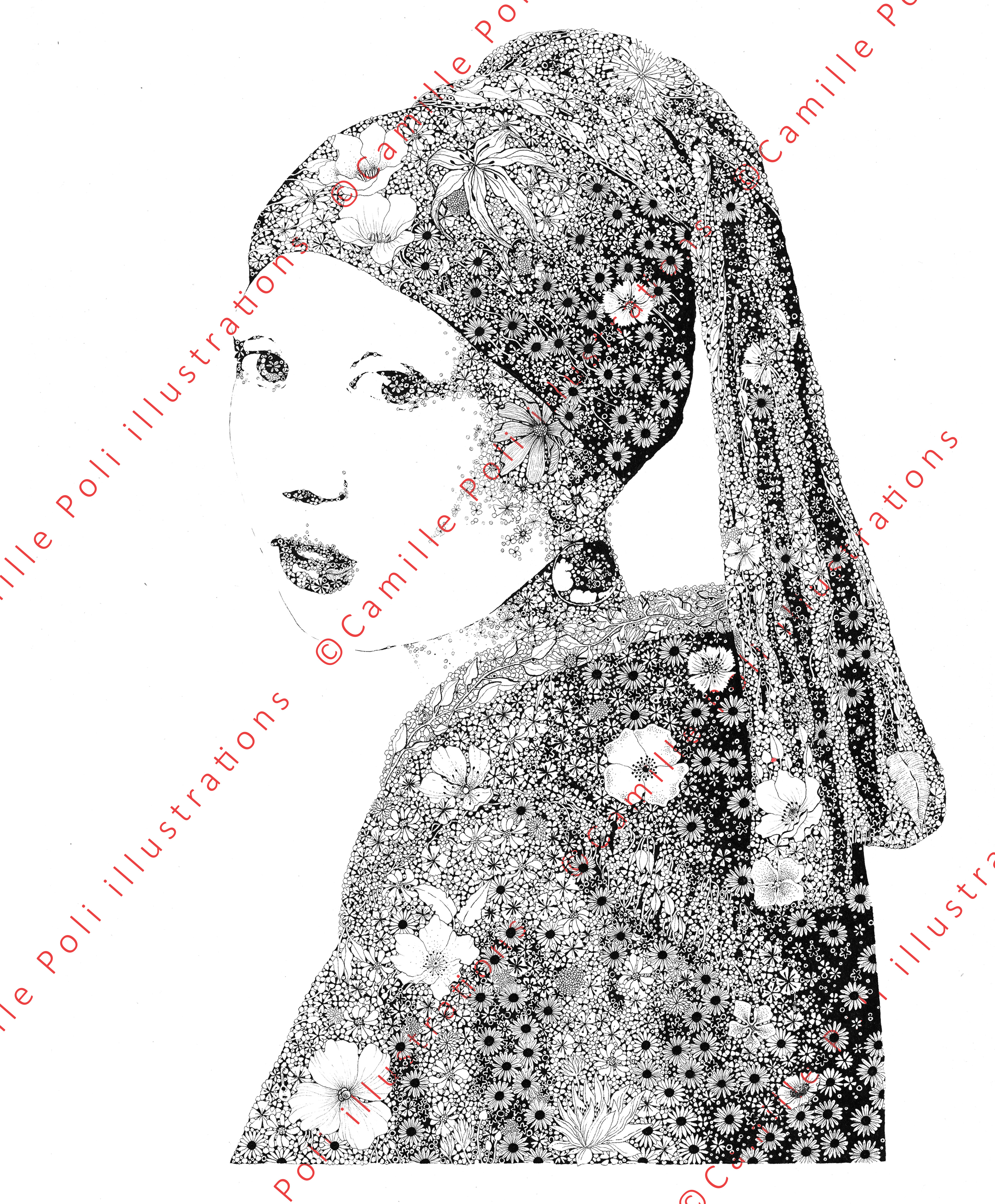 Jeune fille en fleurs