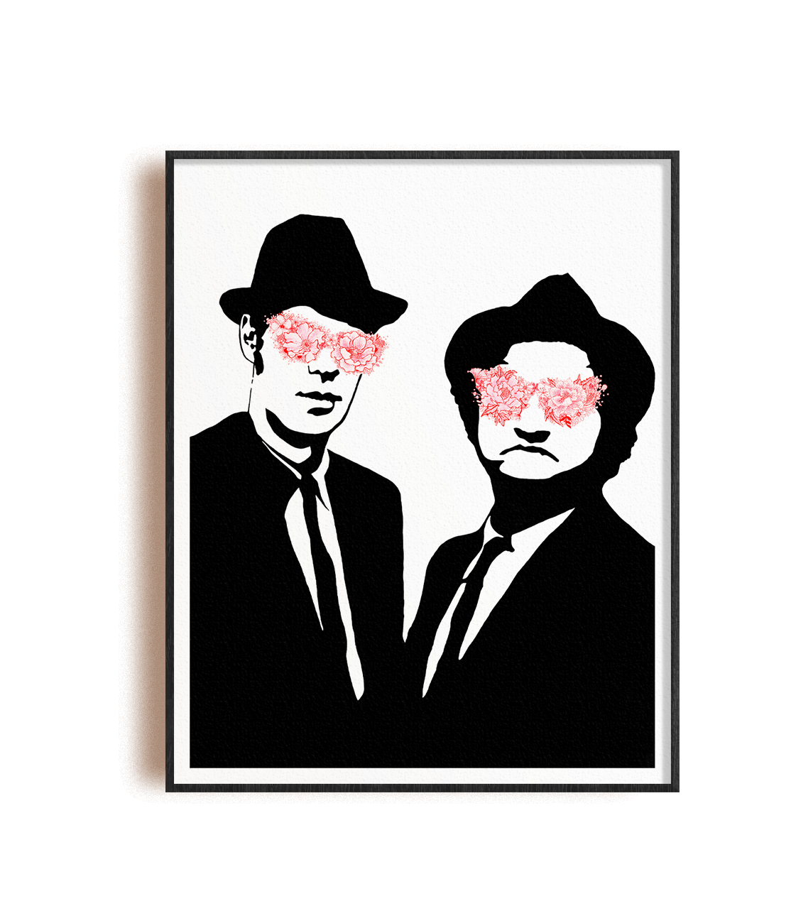 Blues Brothers aux fleurs rouges