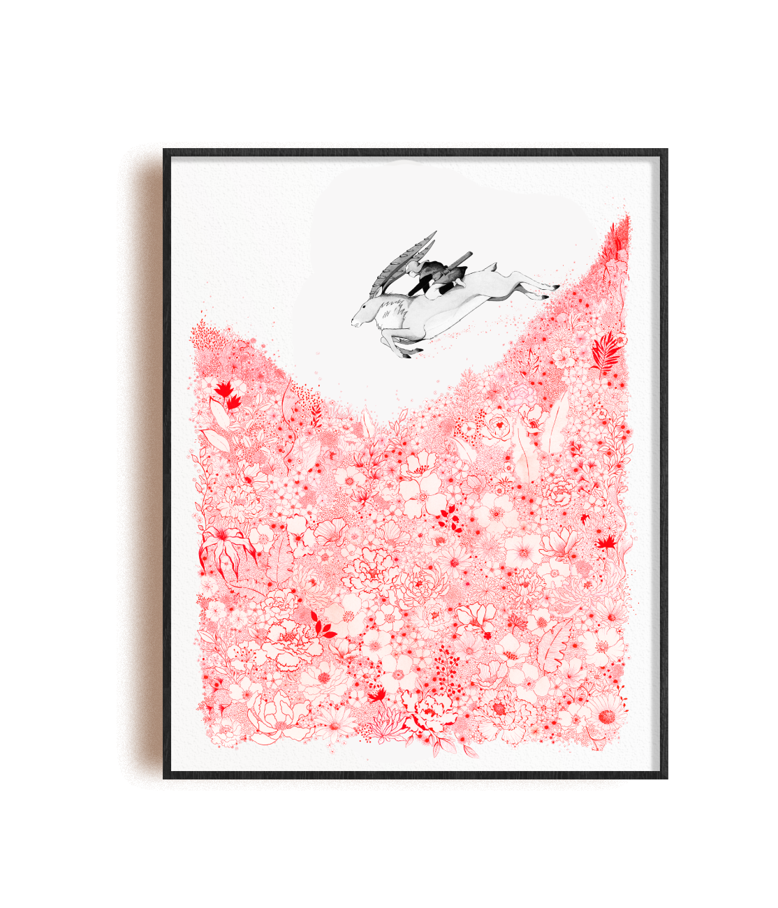 Mononoké aux fleurs rouges