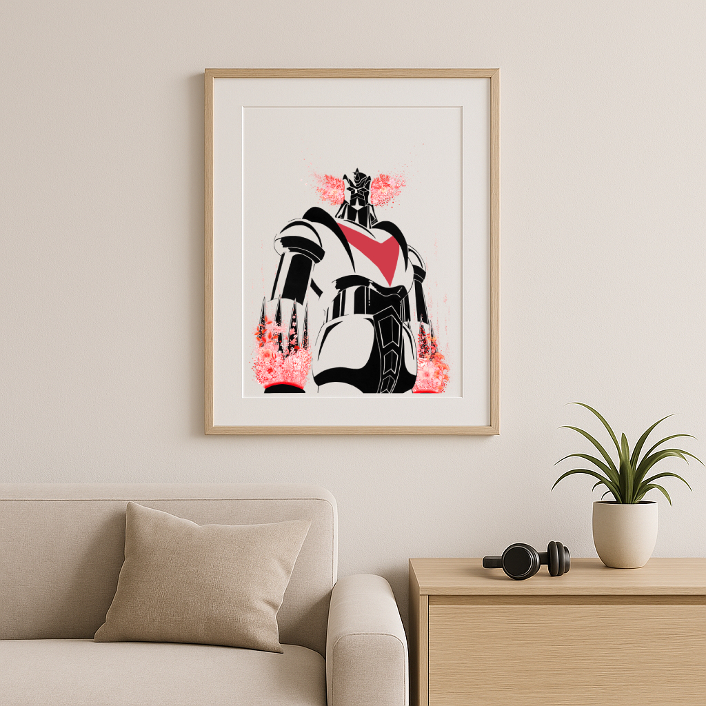 Goldorak aux fleurs rouges