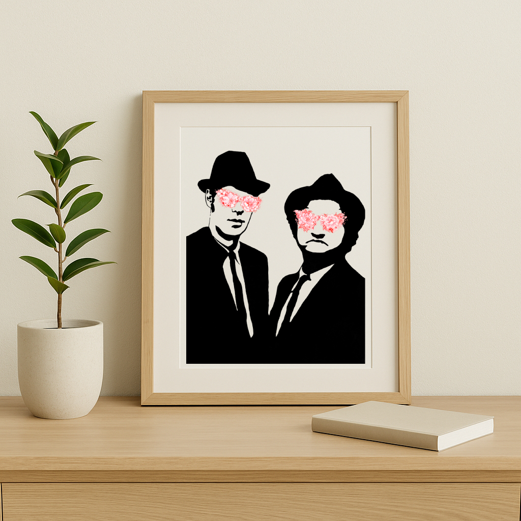 Blues Brothers aux fleurs rouges