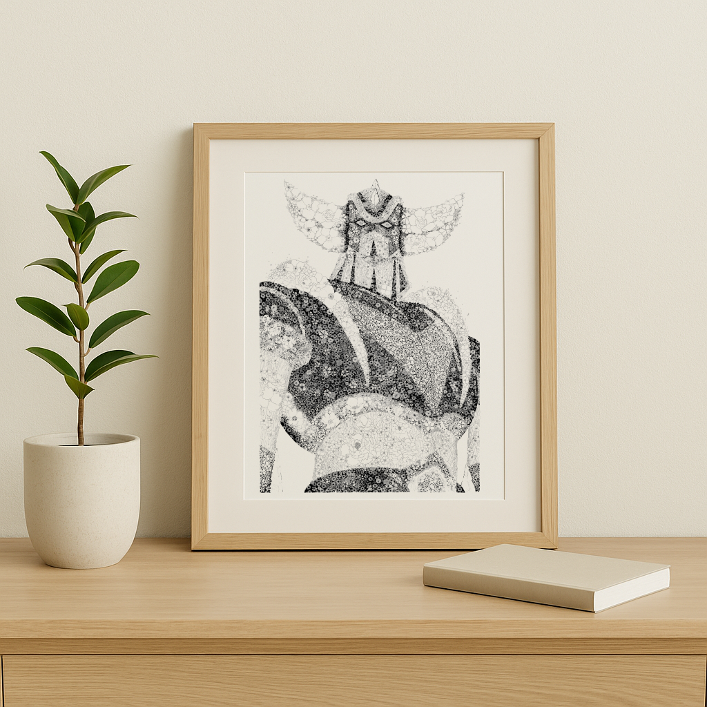 Goldorak aux fleurs noires